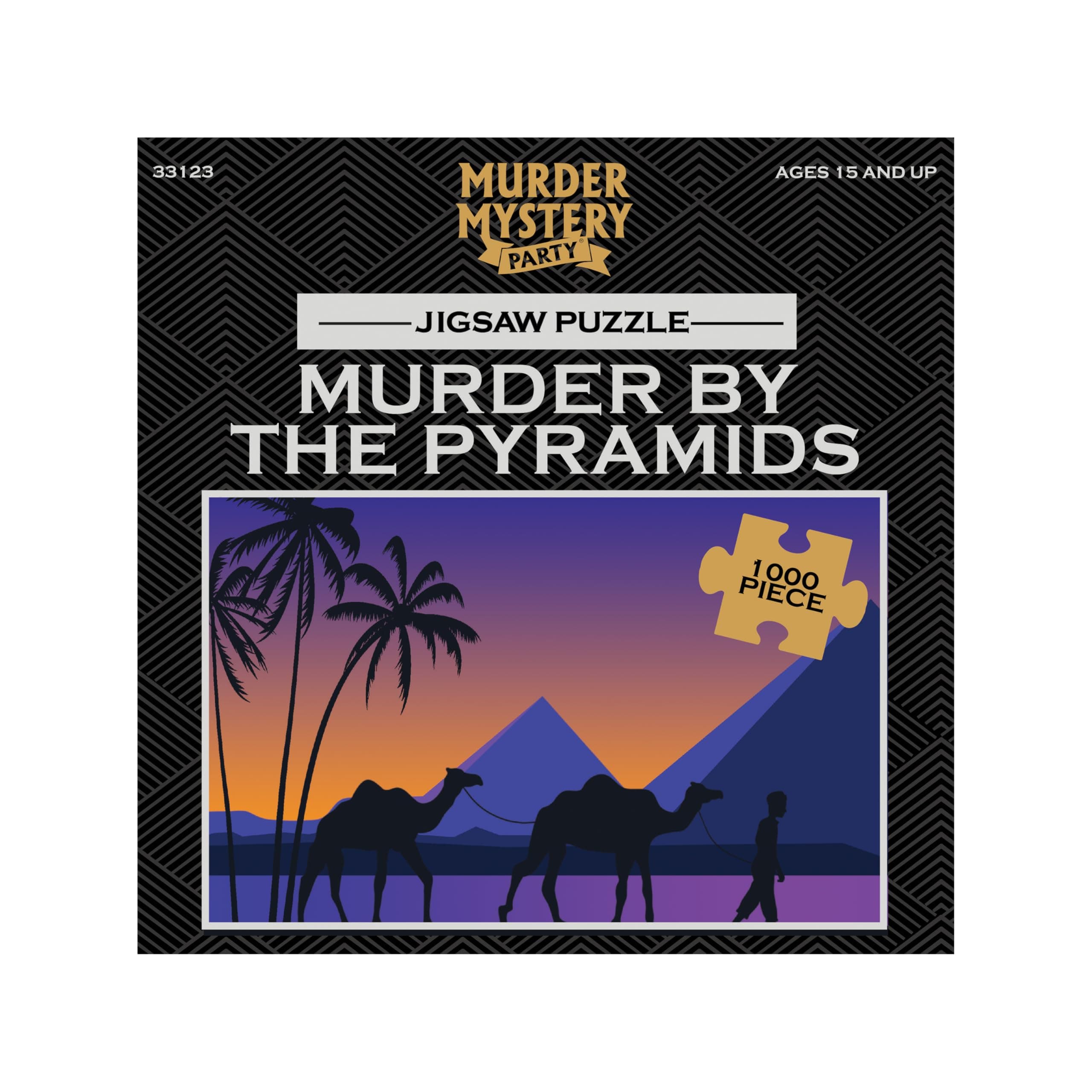 University Games 33123 Murder by The Pyramids 1000 Piece Mystery Jigsaw Puzzle, Multi-Colored