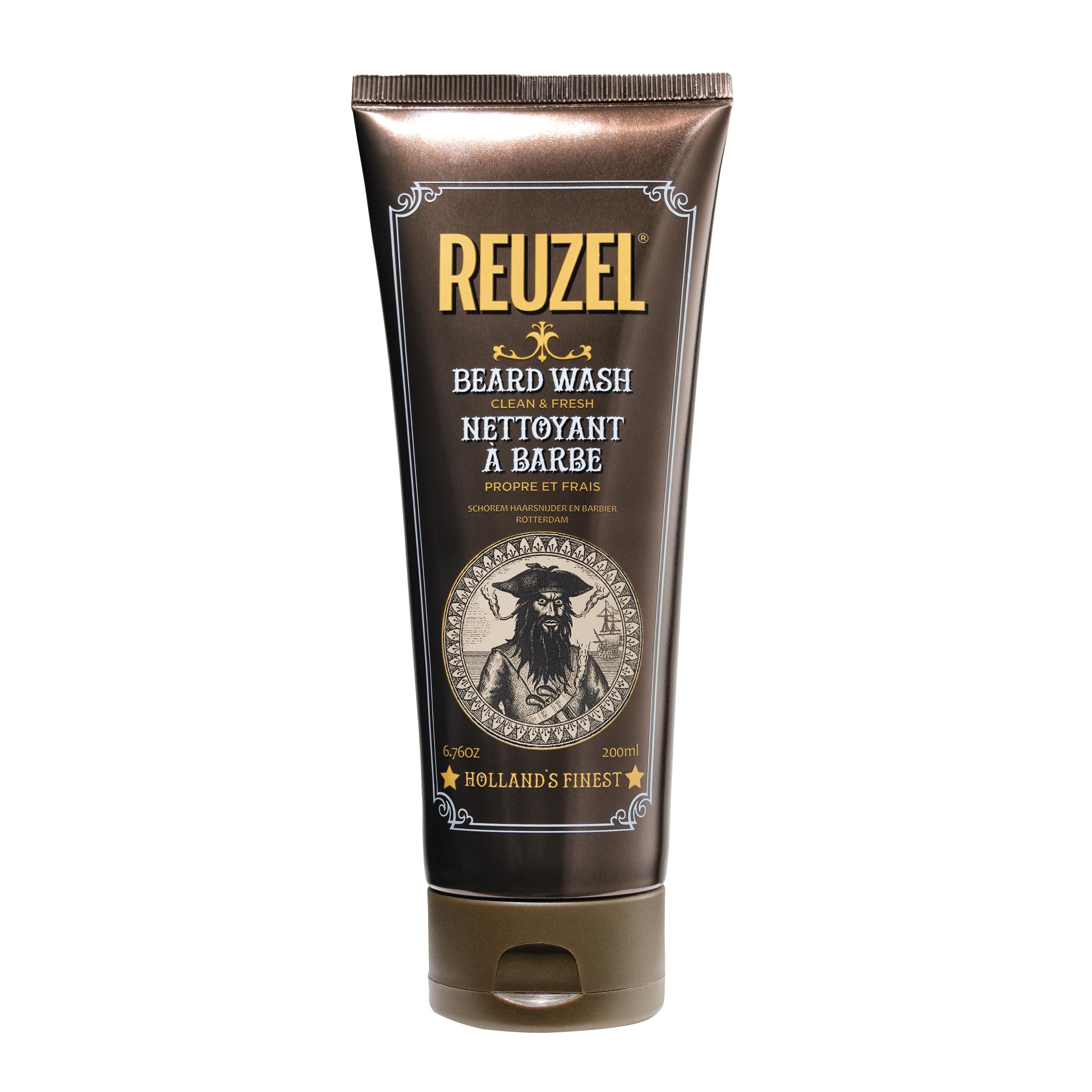 REUZEL Clean And Fresh Beard Wash - Light, Citrus Mint Scent - Cleanses And Conditions Beard - Gently Removes Residue - Keeps Beard Moisturized - Won'T Clog Pores - Vegan Formula - 6.76 Oz