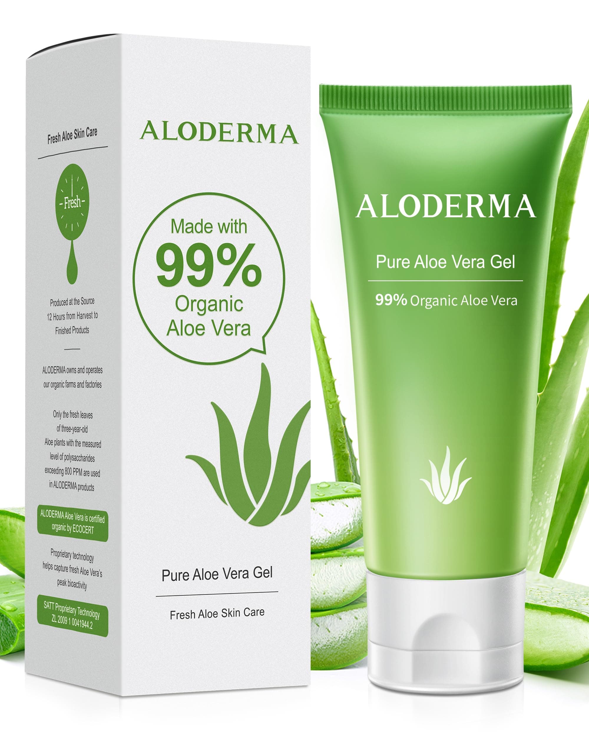 Pure Aloe Vera Gel - Soothes and Hydrates Dry, Itchy, or Irritated Skin; great for Acne, Dandruff, Sunburn, Rashes (4 oz)