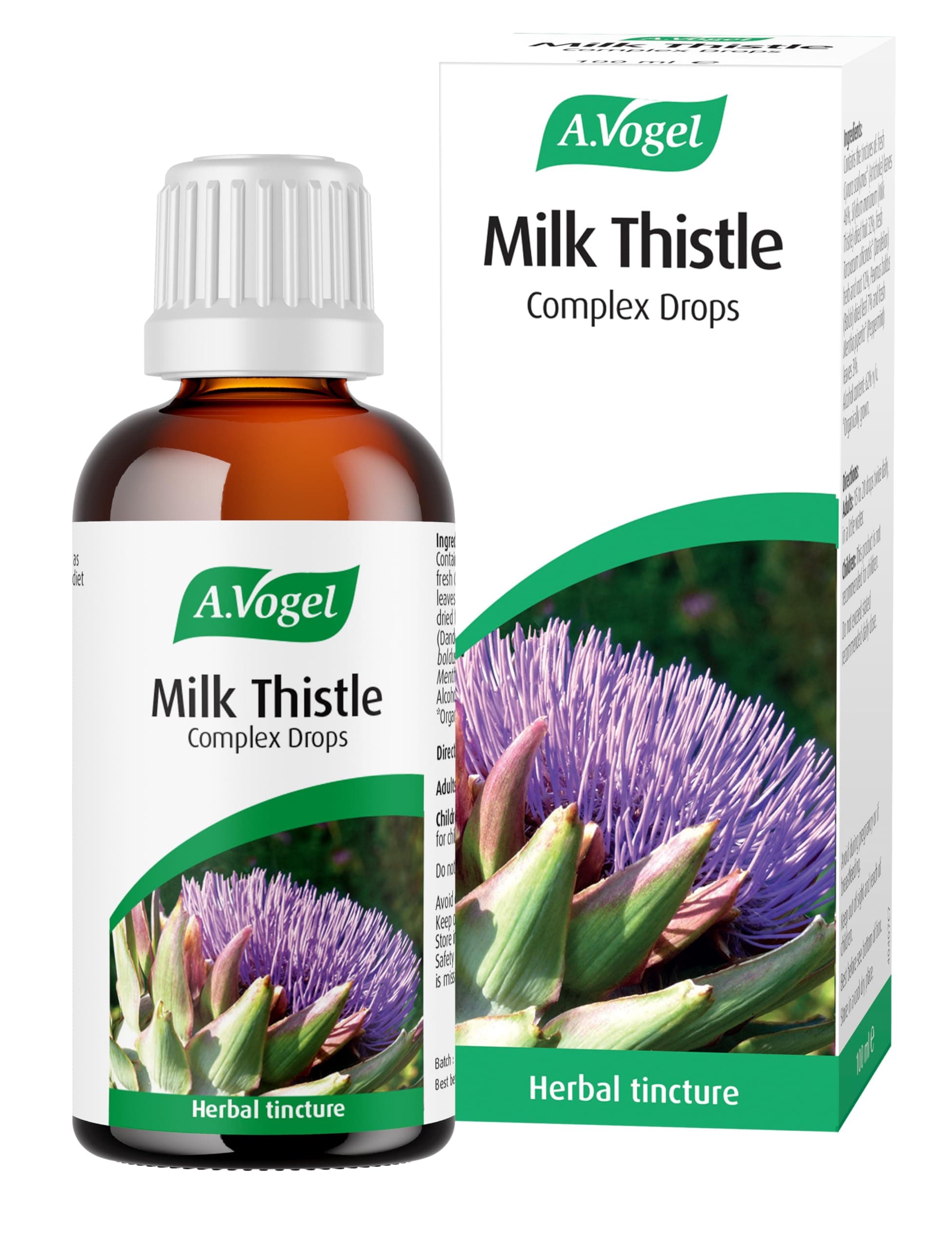 Milk Thistle Complex Drops 100 ml | Liquid Herbal Supplement with Milk Thistle + Artichoke, Dandelion, Peppermint & Boldo | Convenient Dropper for Daily Use