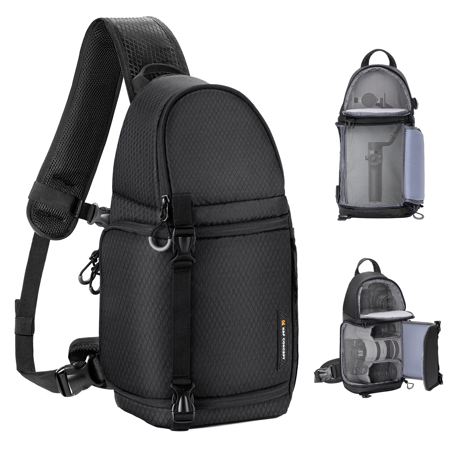 Camera Sling Bag Crossbody Bag Camera Shoulder Backpack DSLR/SLR/Mirrorless Photography Bags Compatible with Canon/Nikon/Sony/Fuji/Gopro/DJI