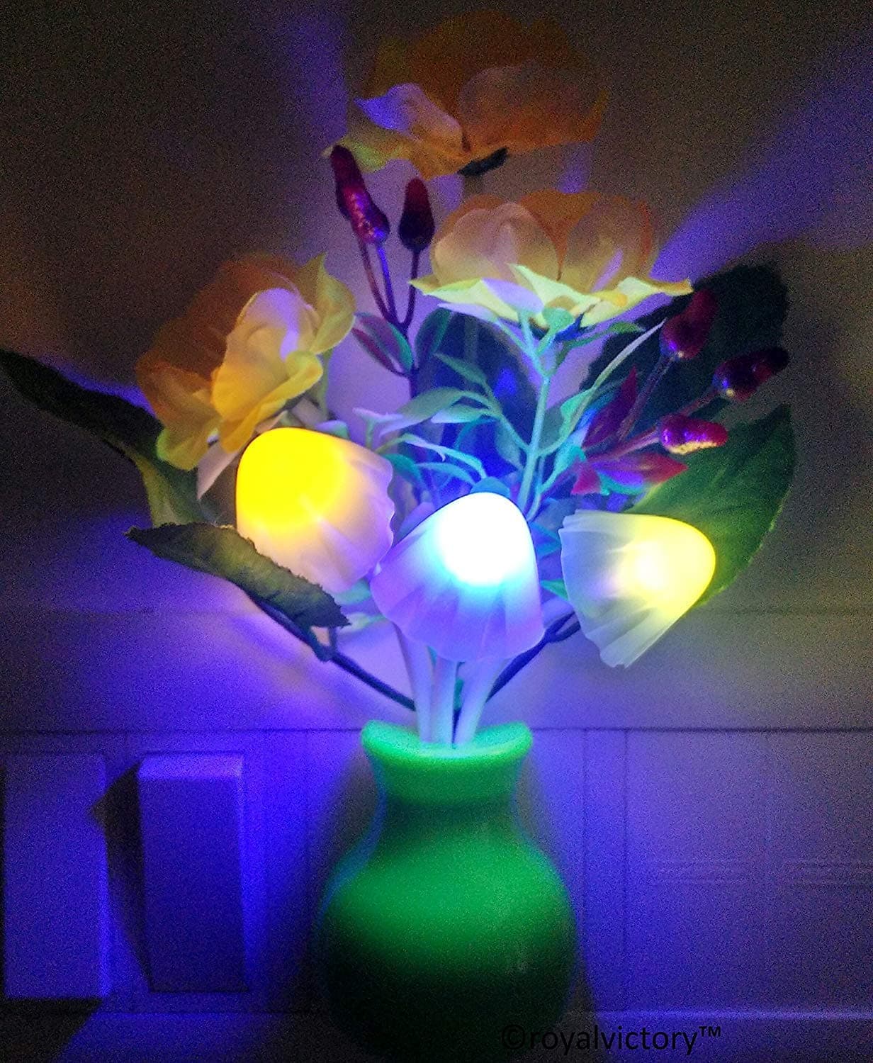 Shoppingdoor Lamp Auto On/off Illumination, Multicolour, Flower