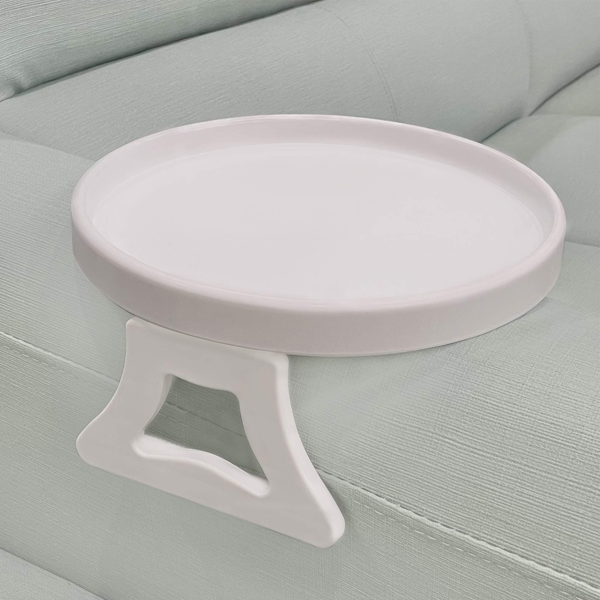 NDL Sofa Armrest Clip Table – No-Slip Couch Tray for Drinks, Snacks, Remote, Gamepads, Adjustable Armchair Table for Living Room, Bedroom, Dorm – Fits Most Armrests