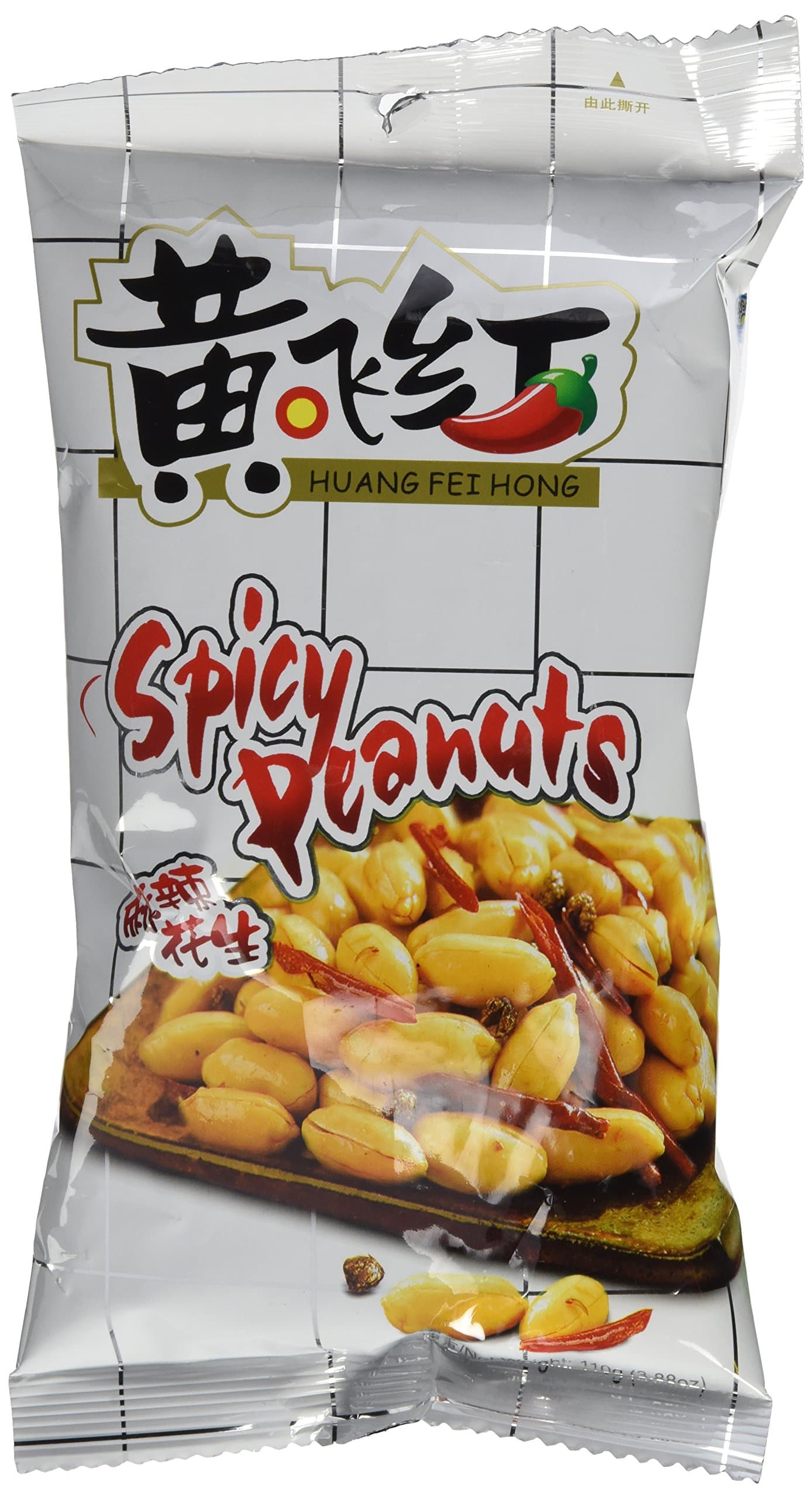 DragonMall Gourmet HuangFeiHong Spicy Snack Peanuts - 30 3.8 oz /110G 30 bags