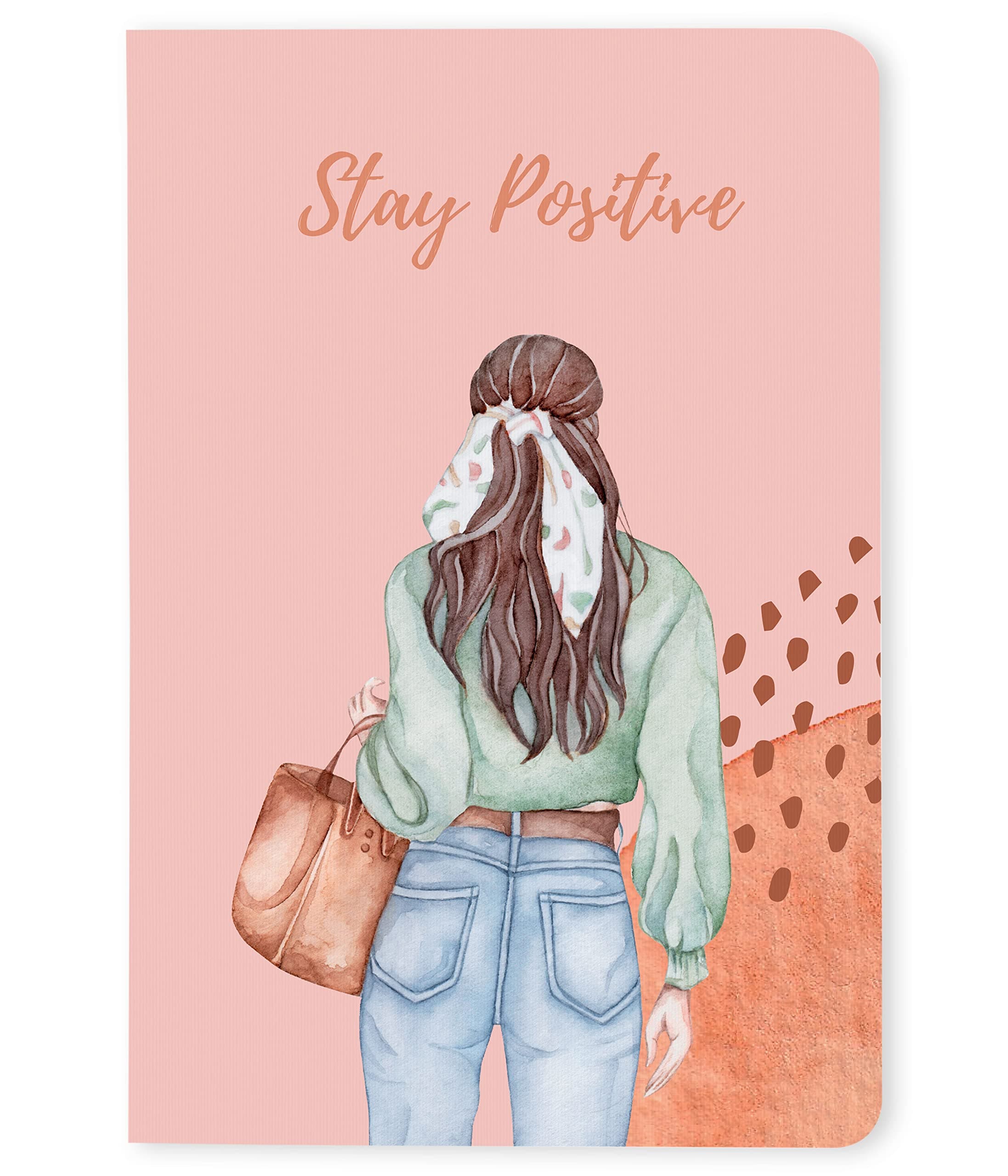 100 GSM A5 Dot Grid Journal: 160 Pages (Stay Positive)