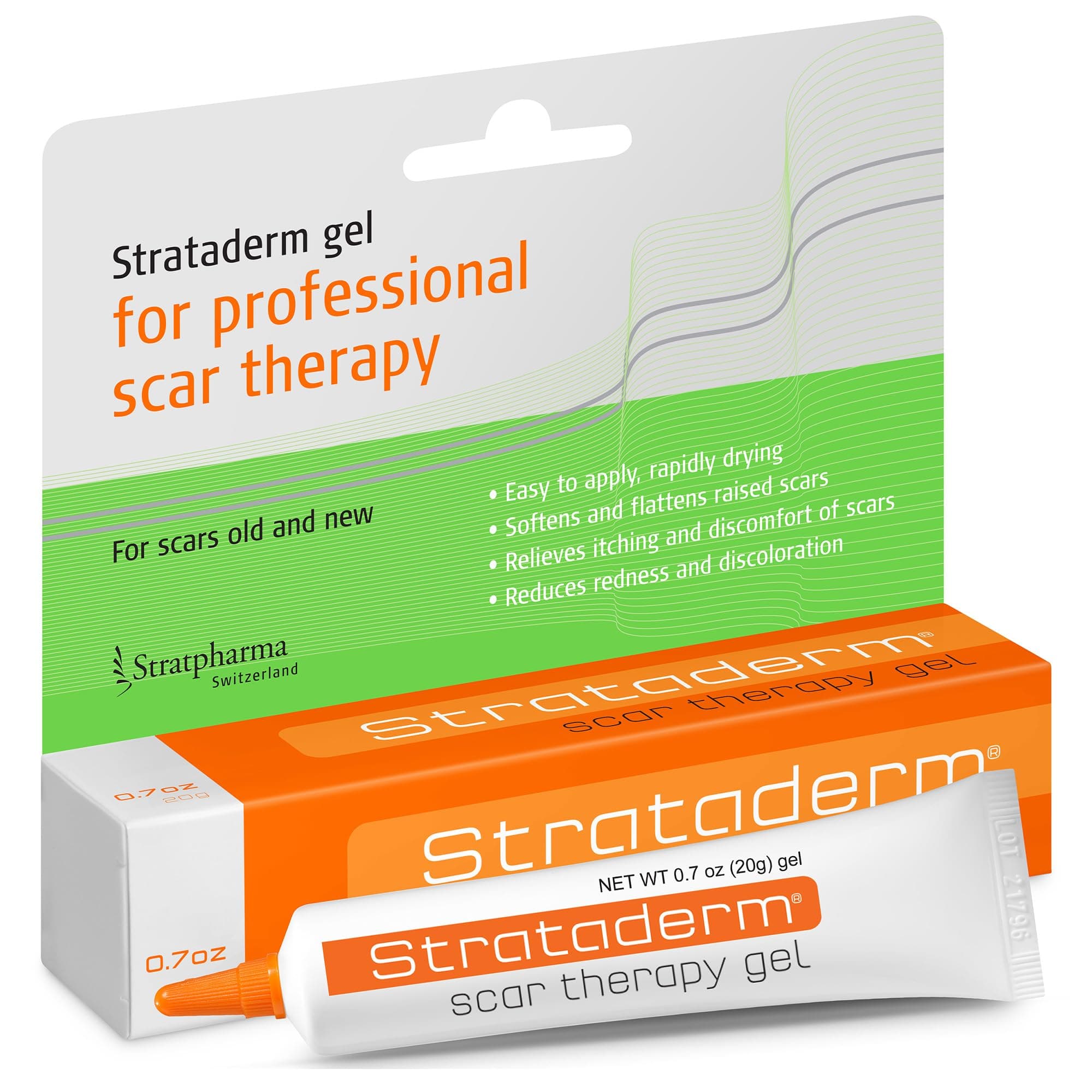 Professional Scar Therapy Gel | Old and New Scars from General Surgery, Trauma, Wounds, Burns, Bites, Acne & Skin Disease | Reduces Redness, Discoloration, Discomfort & Itch | 20g (0.7oz)