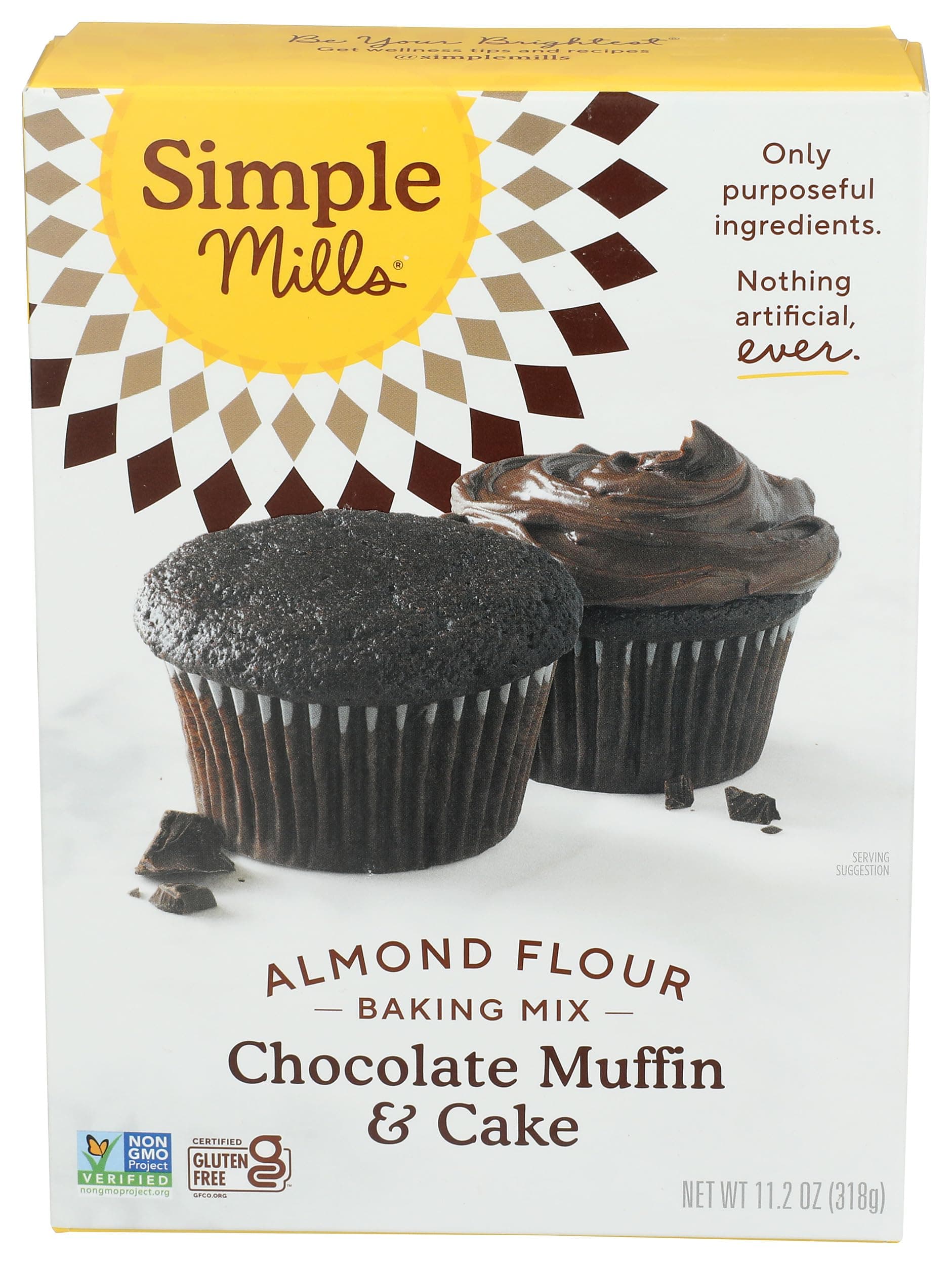 Simple Mills Almond Flour Baking Mix, Chocolate Muffin & Cake Mix - Gluten Free, Plant Based, Paleo Friendly, 11.2 Ounce (Pack of 1)