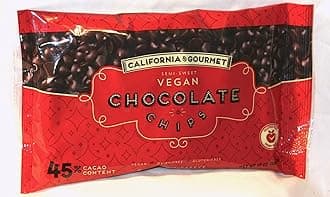 45% Cocoa Vegan Chocolate Chips Dairy Free Kosher Gluten Free Nut Free (4 Pack)