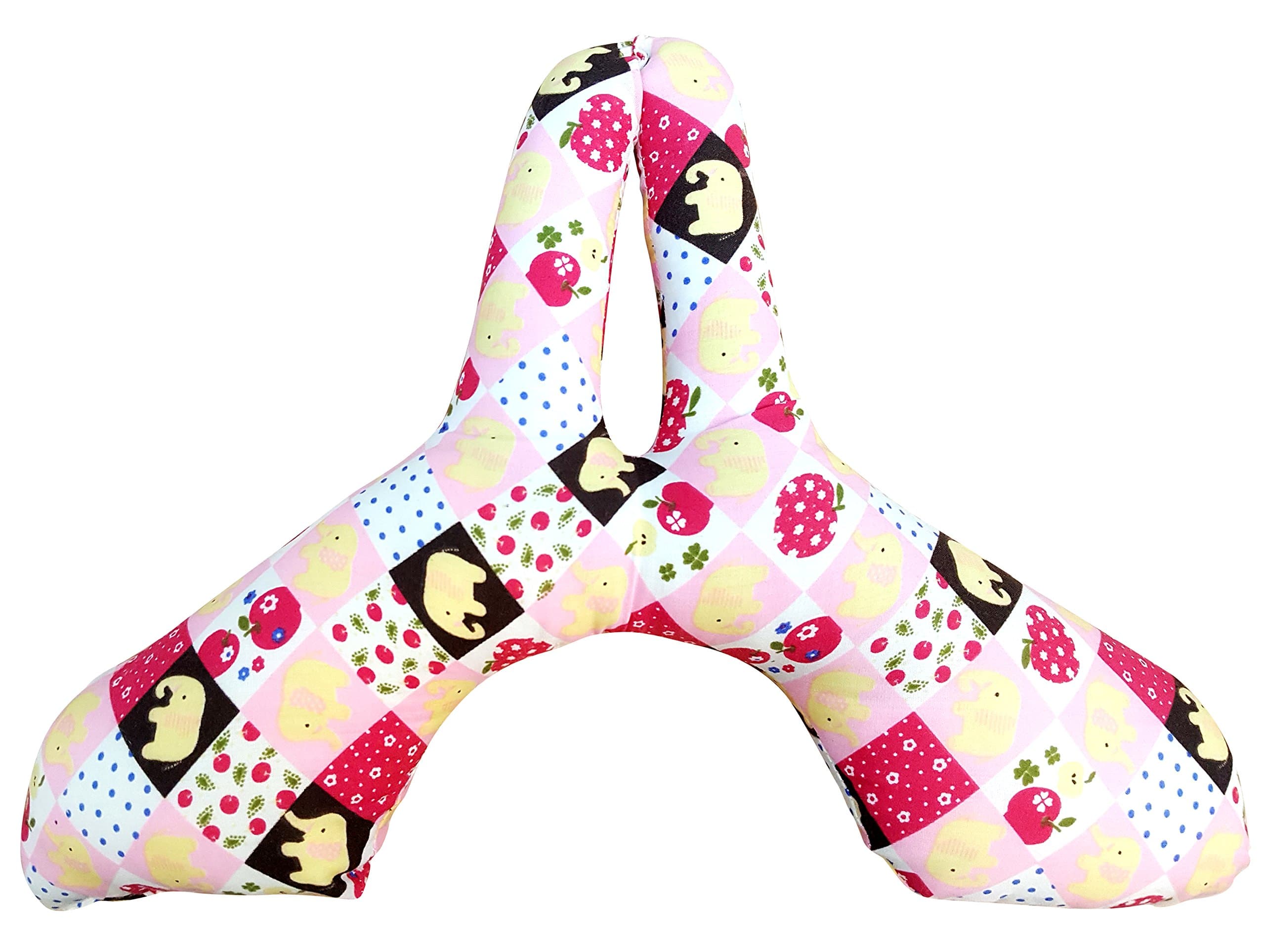 Baby Bottle Holder Free Hand While Milk (Pink Elephant)