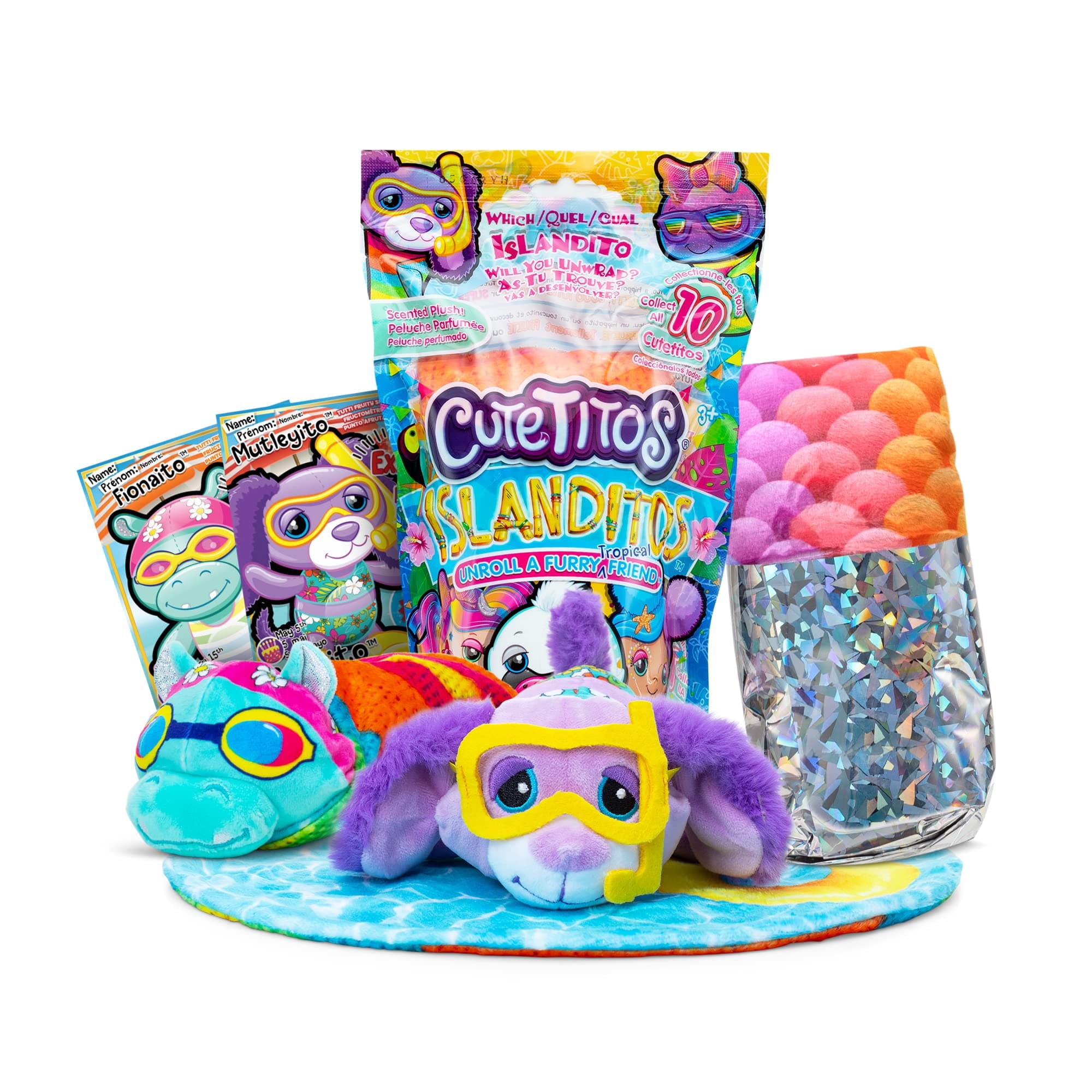 Basic Fun Cutetitos NEW ISLAND THEME - SCENTED Islanditos - Surprise Stuffed Animals - Collectible Island Plush - Series 1