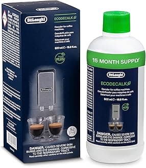 De'Longhi EcoDecalk Descaler, 500ml - Eco-Friendly Limescale Remover for Coffee Makers, Natural Lactic Acid, Preserves Coffee Flavor, Upto 3x Faster & More Effective than Citric Acid DLSC500