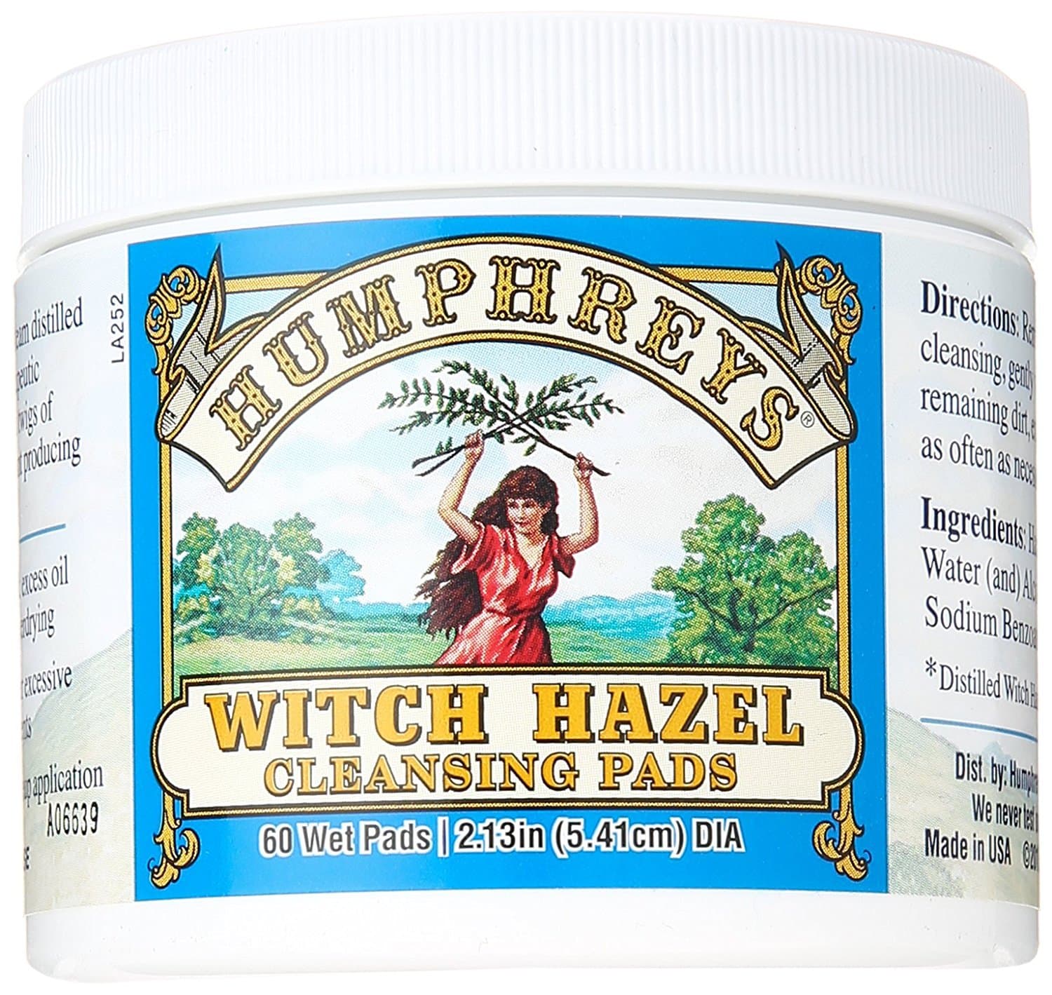 Humphreys Pharmacal Inc. - Witch Hazel Astringent Cleansing Pads 60 ct