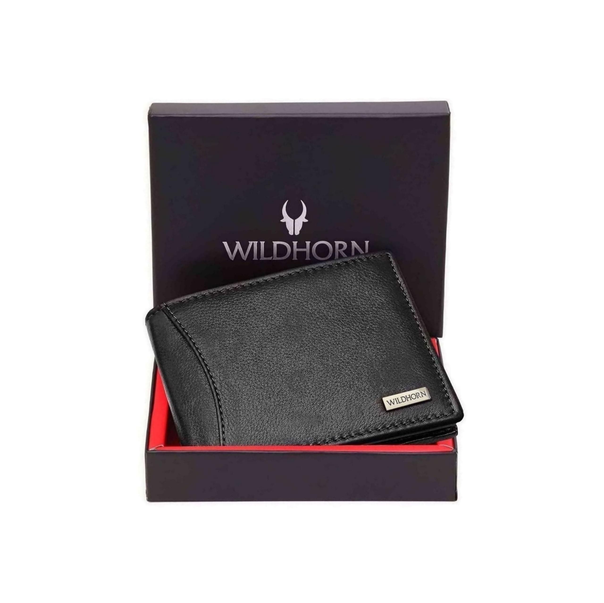 Rfid Protected Leather Wallet For Men, Jade Black