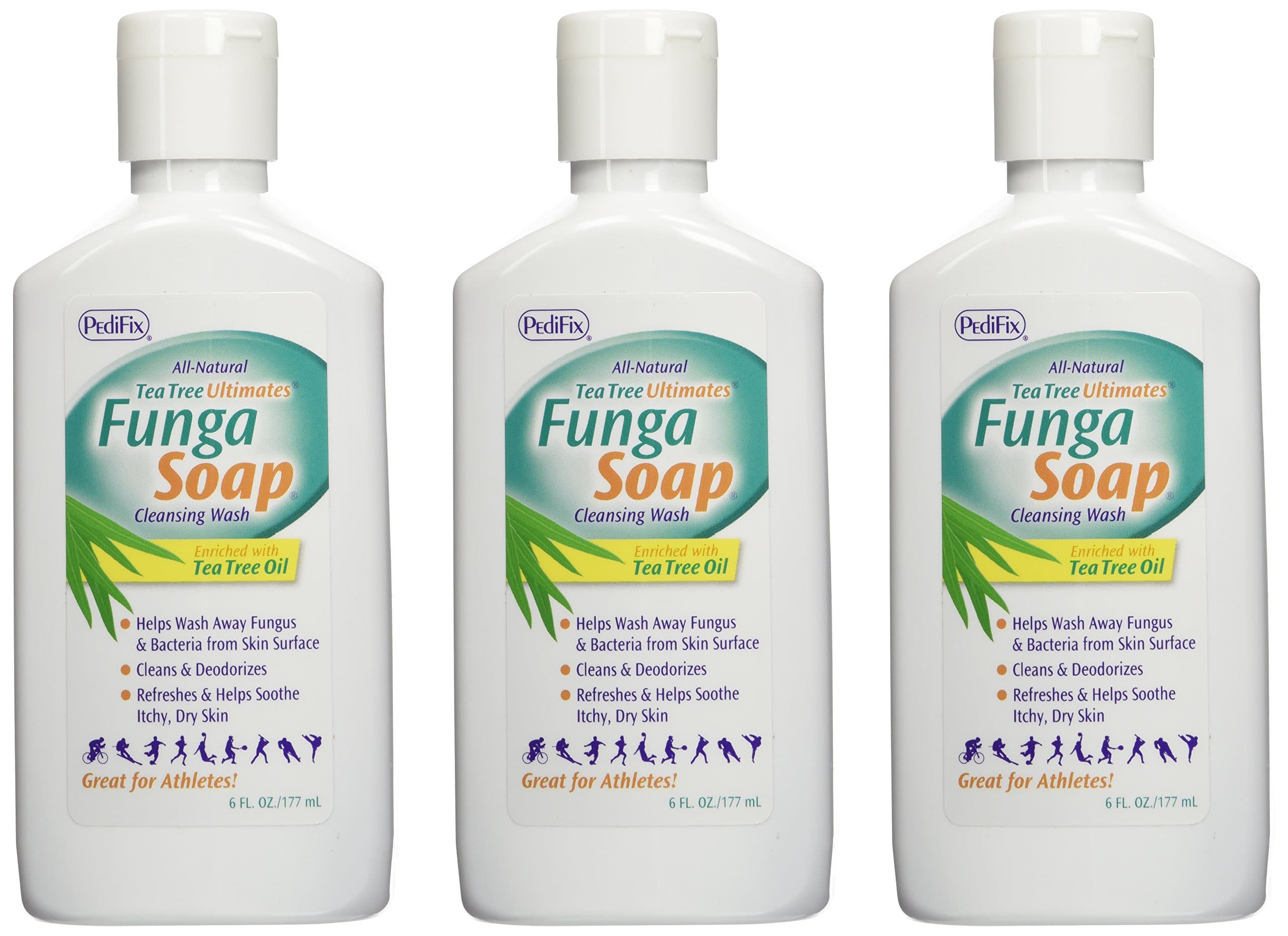 PediFix Tea Tree Ultimates FungaSoap Cleansing Wash, 6 OZ (Pack of 3)