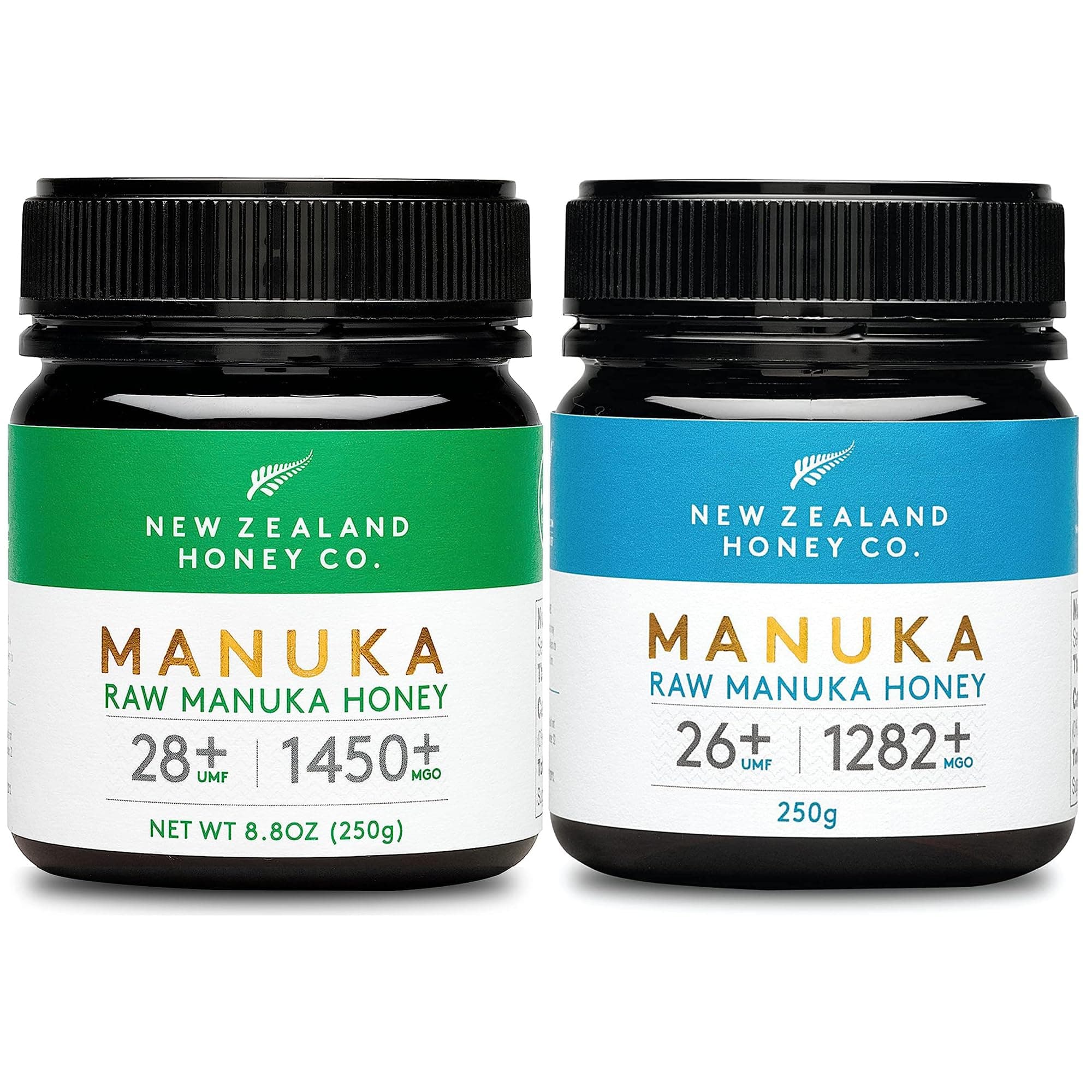 New Zealand Honey Co. Raw Manuka Honey UMF 28+ | MGO 1450+ 8.8 oz & UMF 26+ / MGO 1282+ 8.8oz