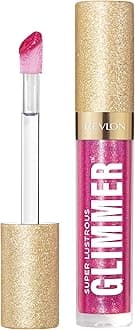 Super Lustrous Glimmer Gloss, Non-Sticky Lip Gloss, High-Shine Finish, Plant-Based Glitter, 009 Razz Beamy, 0.13 fl oz