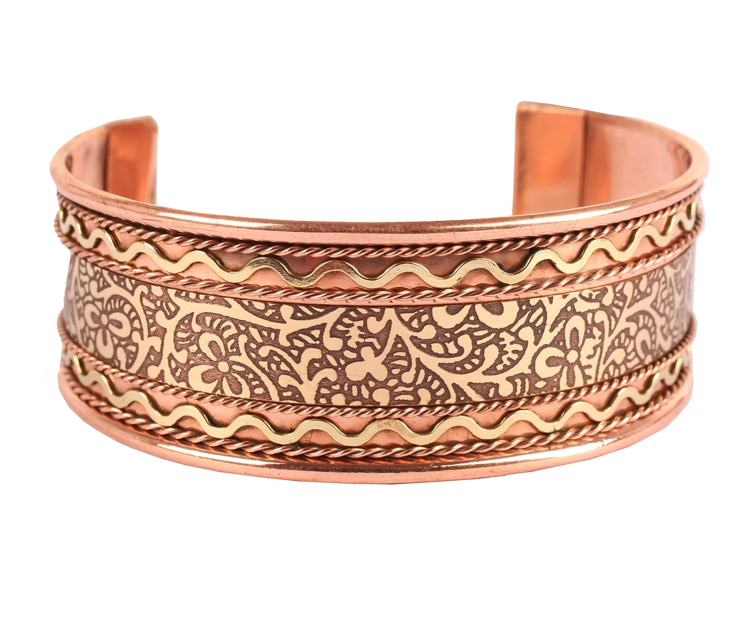 Touchstone Handcrafted Copper Bracelet. Hand Forged with Solid and high Gauge...