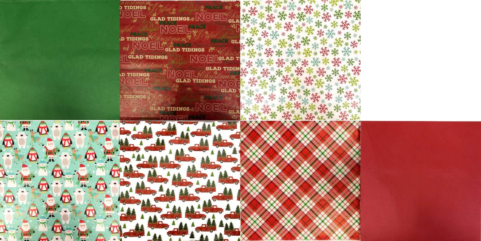 202 PCS Christmas Tissue Paper for Gift Wrapping, Holiday Tissue Paper Assortment Set for Wrapping and Decorations(Ten Colors), Christmas Holiday Printed Tissue Paper Assortment (20" x 20" in)
