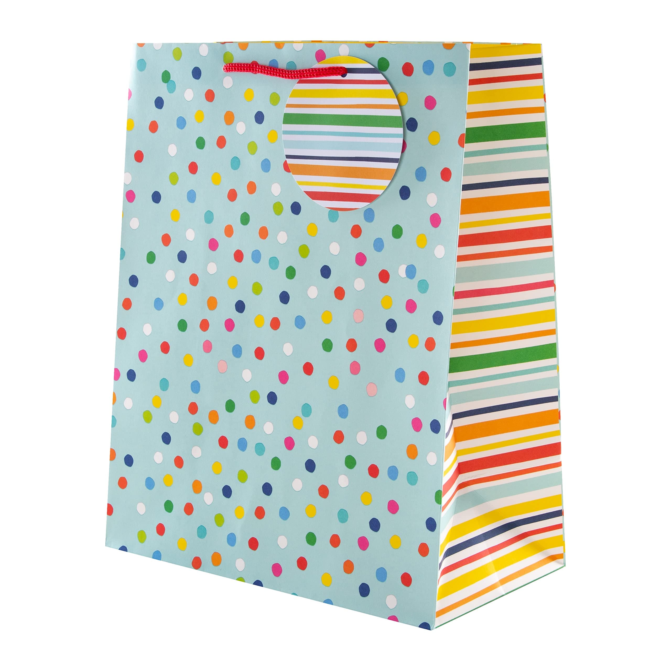 Multi-Occasion Large Gift Bag - Spots and Stripes Design