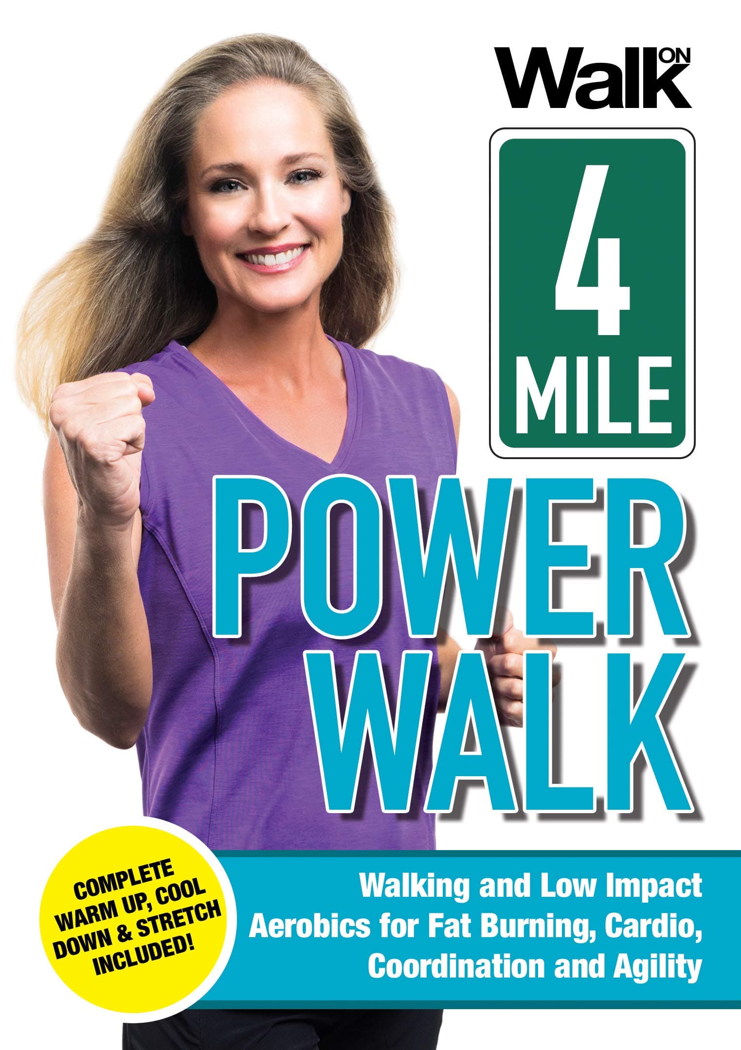 Walk On: 4-Mile Power Walk with Jessica Smith - Indoor Walking and Low Impact Aerobics for Fat Burning, Zone 2 Cardio, Coordination, and Agility [DVD]