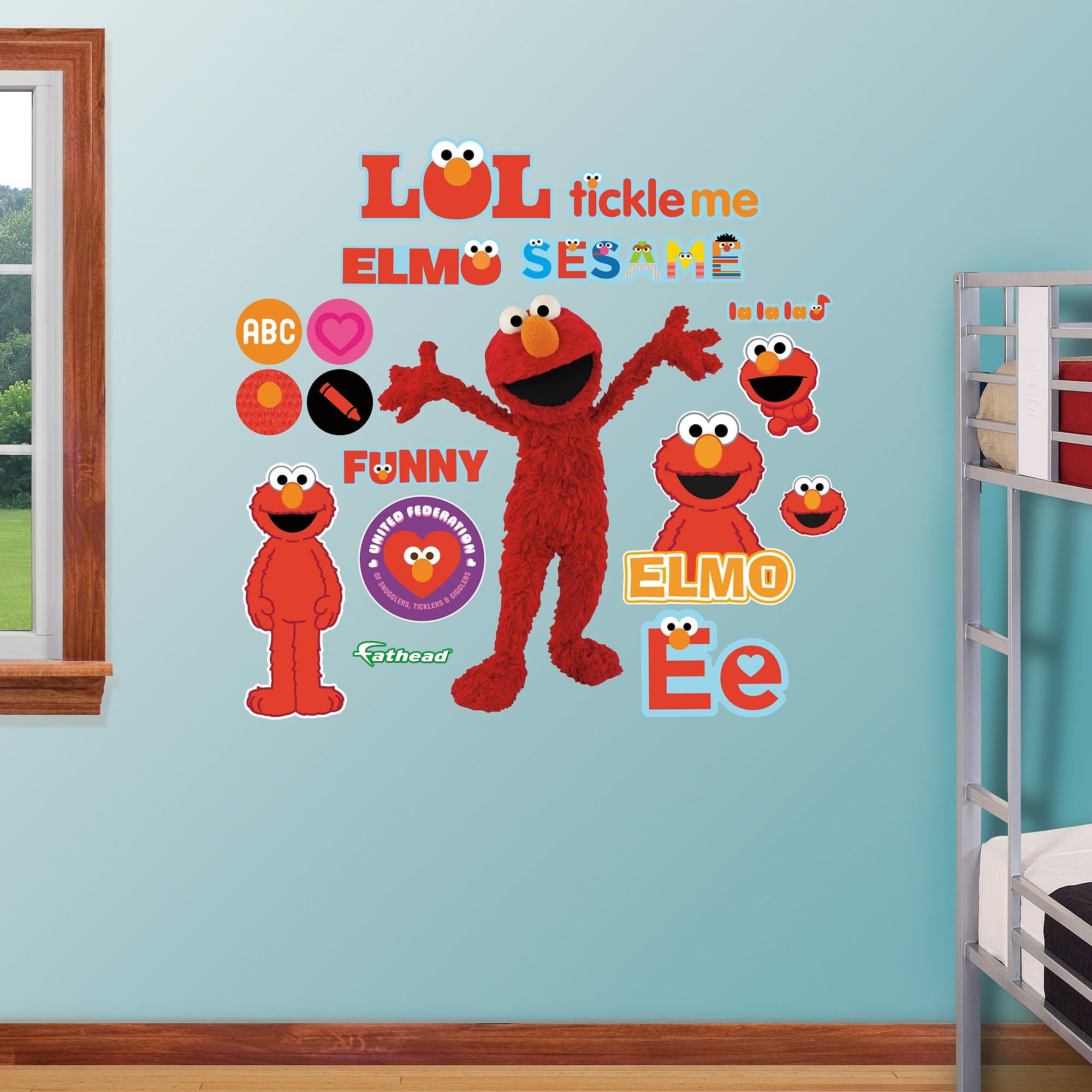 FATHEAD Elmo-Life-Size Officially Licensed Sesame Street Removable Wall Decal
