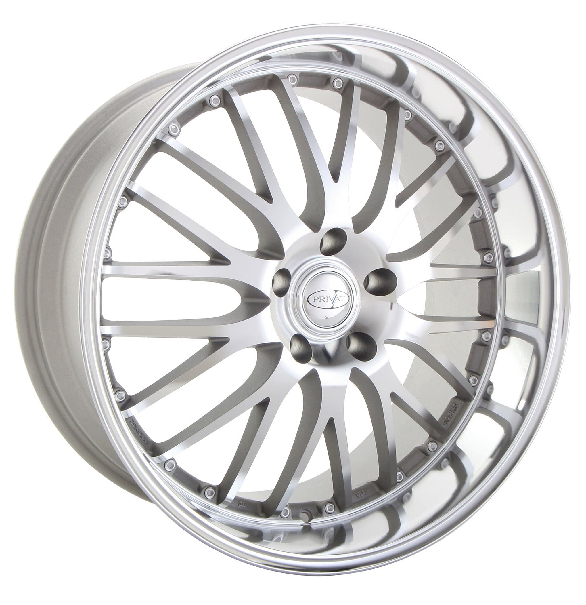 19x9.5 Privat Netz (Silver w/ Machined Lip) Wheels/Rims 5x120 (NT9952040S)