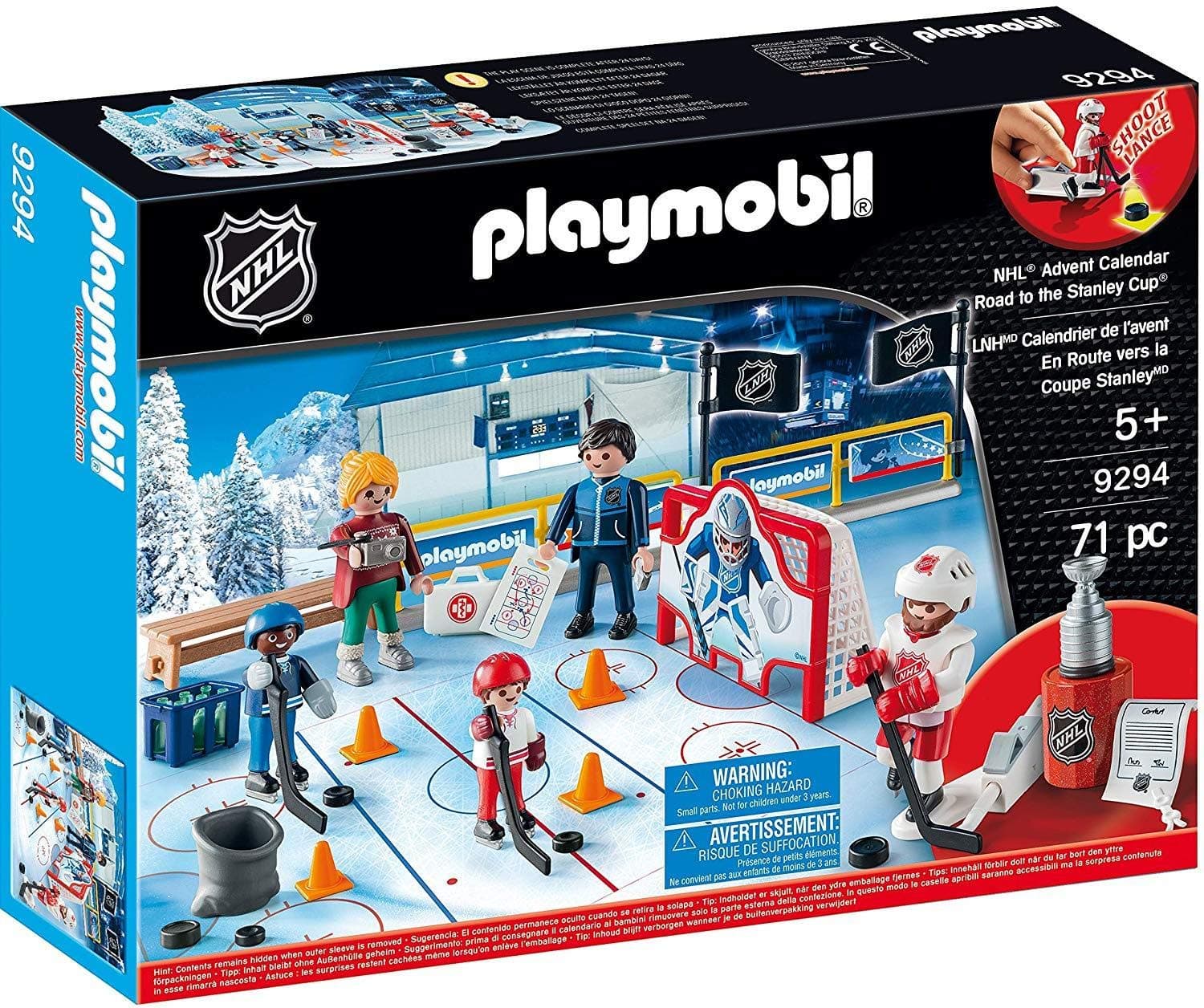 PLAYMOBIL NHL Advent Calendar-Road to the Cup Playset, Multicolor