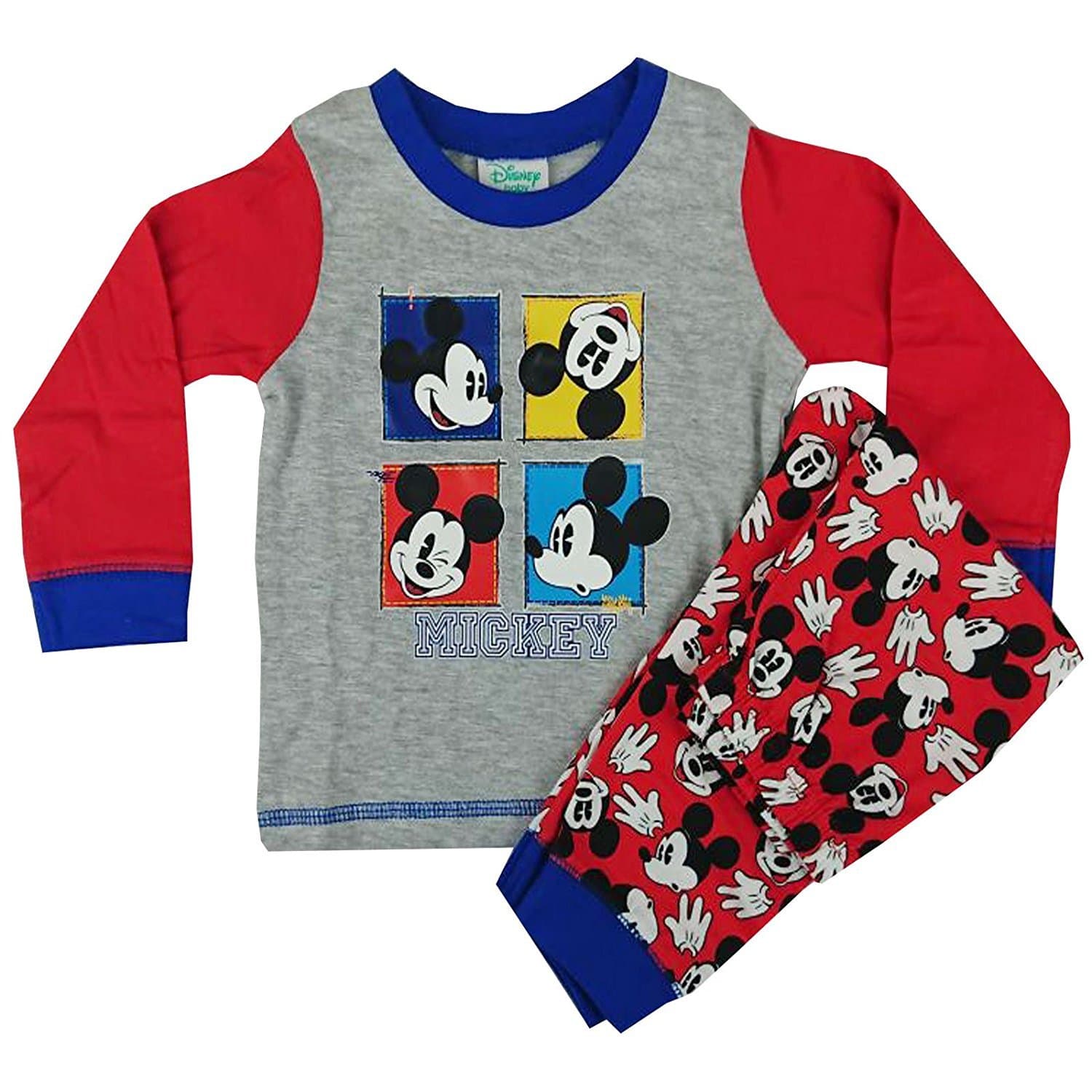 Baby Boys Mickey Mouse Long Length Pyjama Set ((6-9 Months))