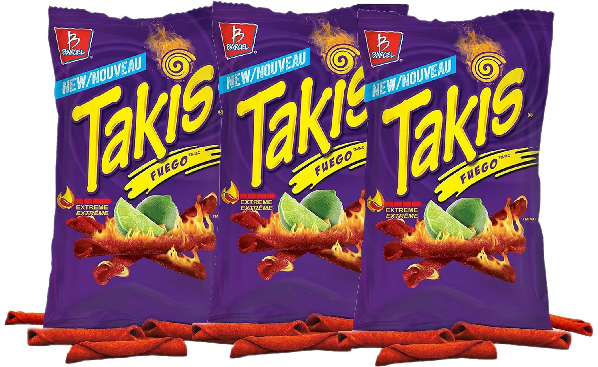 Crisps Multipack (Hot Takis Chips Chili-Lime Flavour) 3x56g