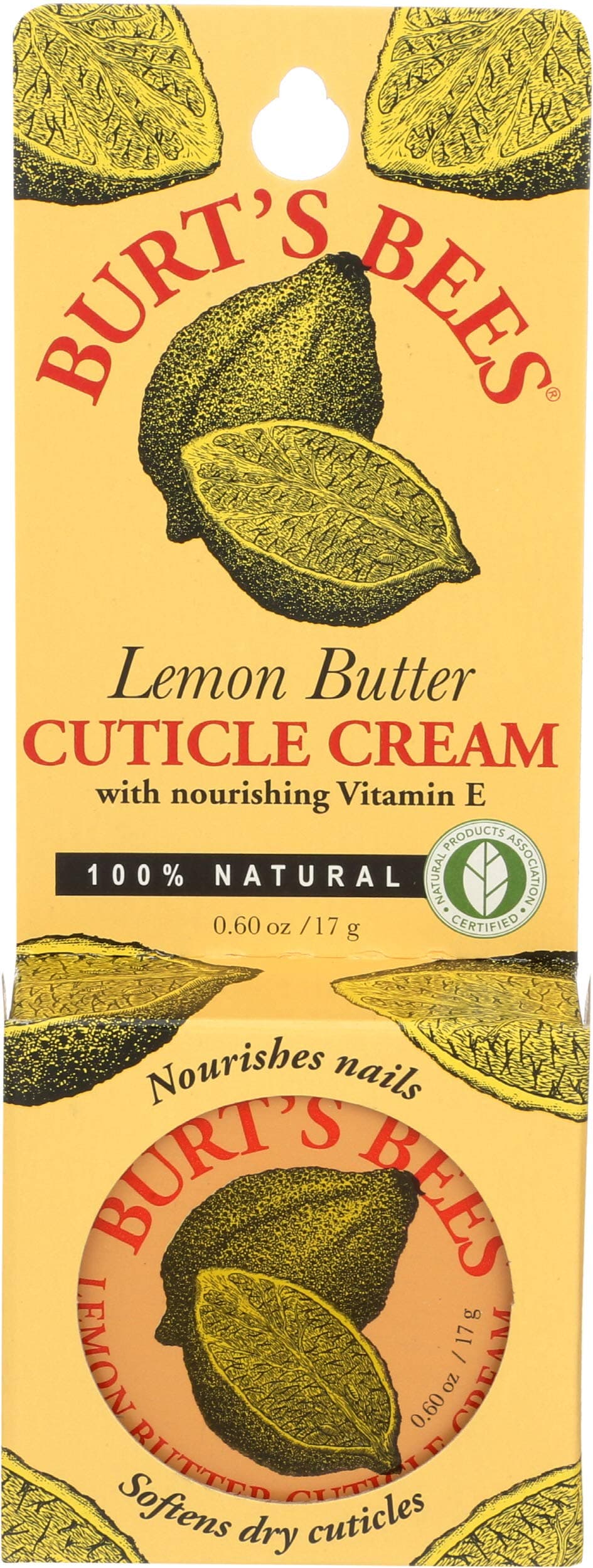 Burt's Bees Cuticle Cream Lemon Butter, 0.6 Oz