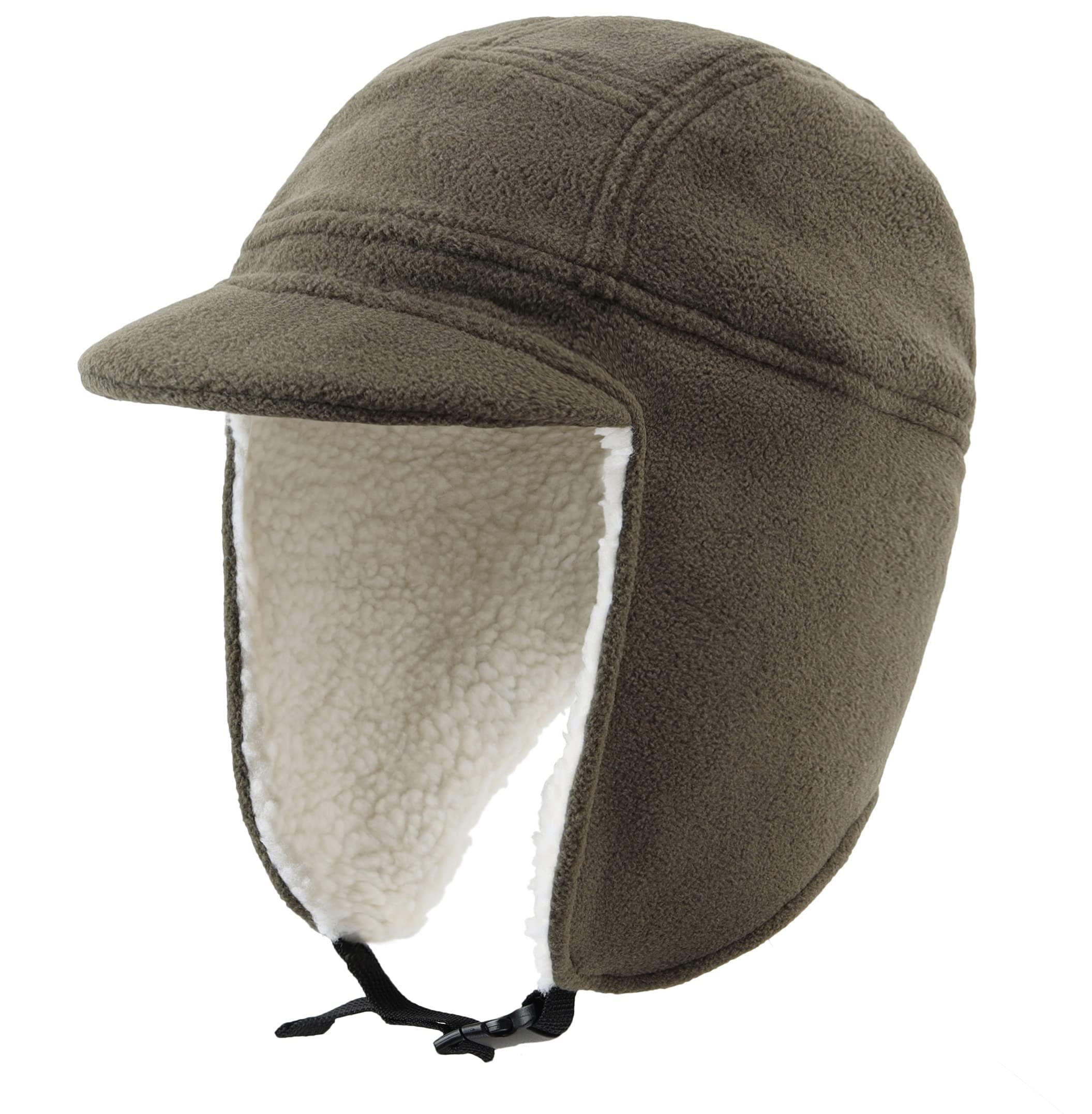 Connectyle Men's Fleece Warm Winter Hats with Visor Windproof Earflap Skull Cap