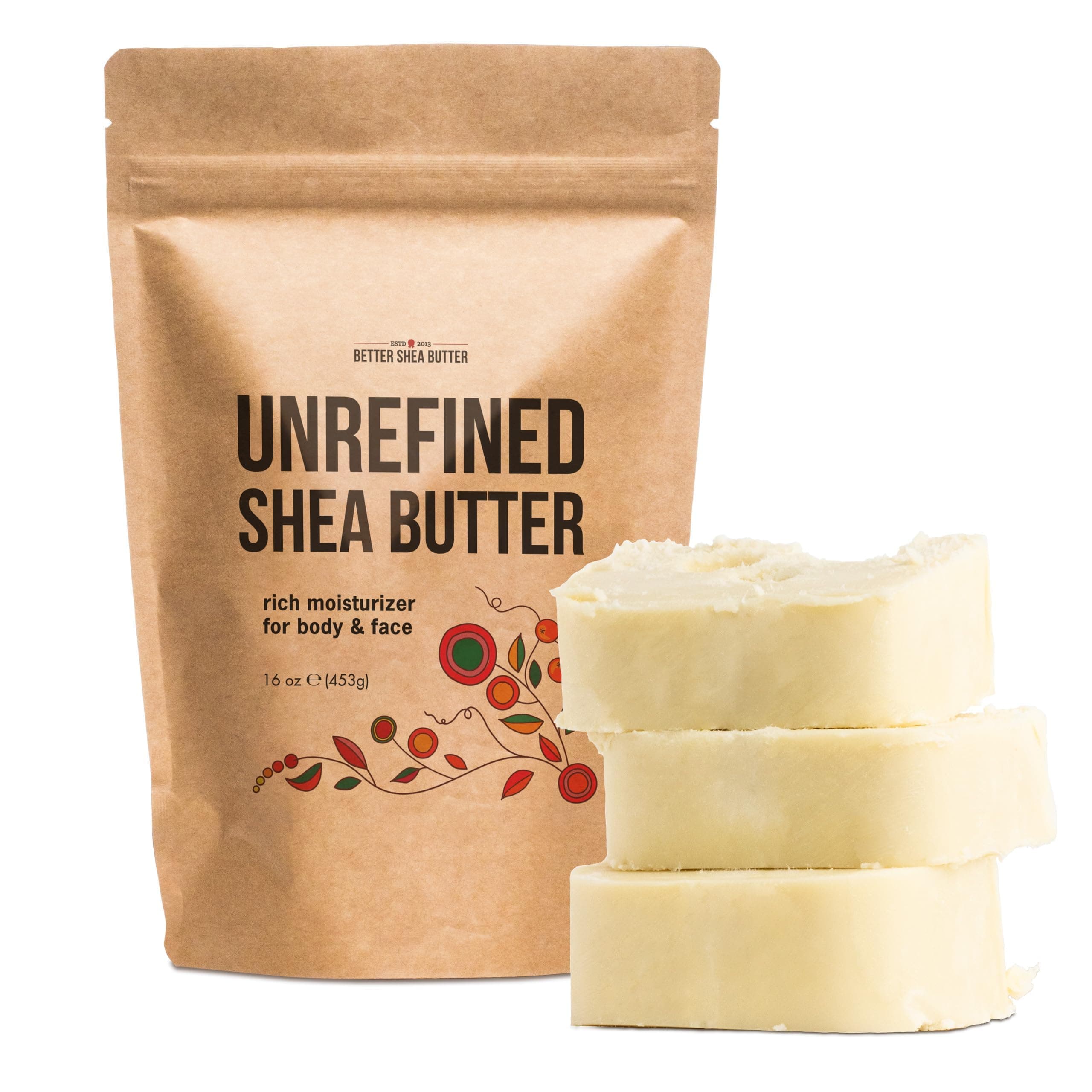 Unrefined African - Ivory, 100% Pure & Raw - Moisturising and Rich Body for Dry Skin - Suitable for All Skin Types - Use Alone or in DIY Whipped Body s - 470ml (0.5kg) Bar