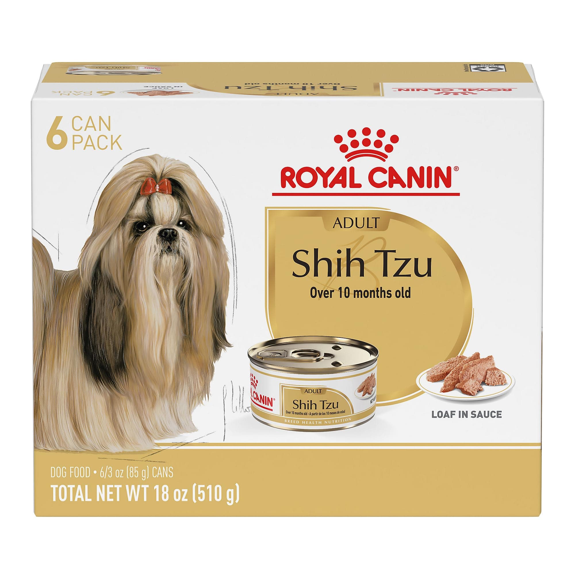 Breed Health Nutrition Shih Tzu Adult Loaf in Sauce Dog Food, 3 oz (Pack of 6)
