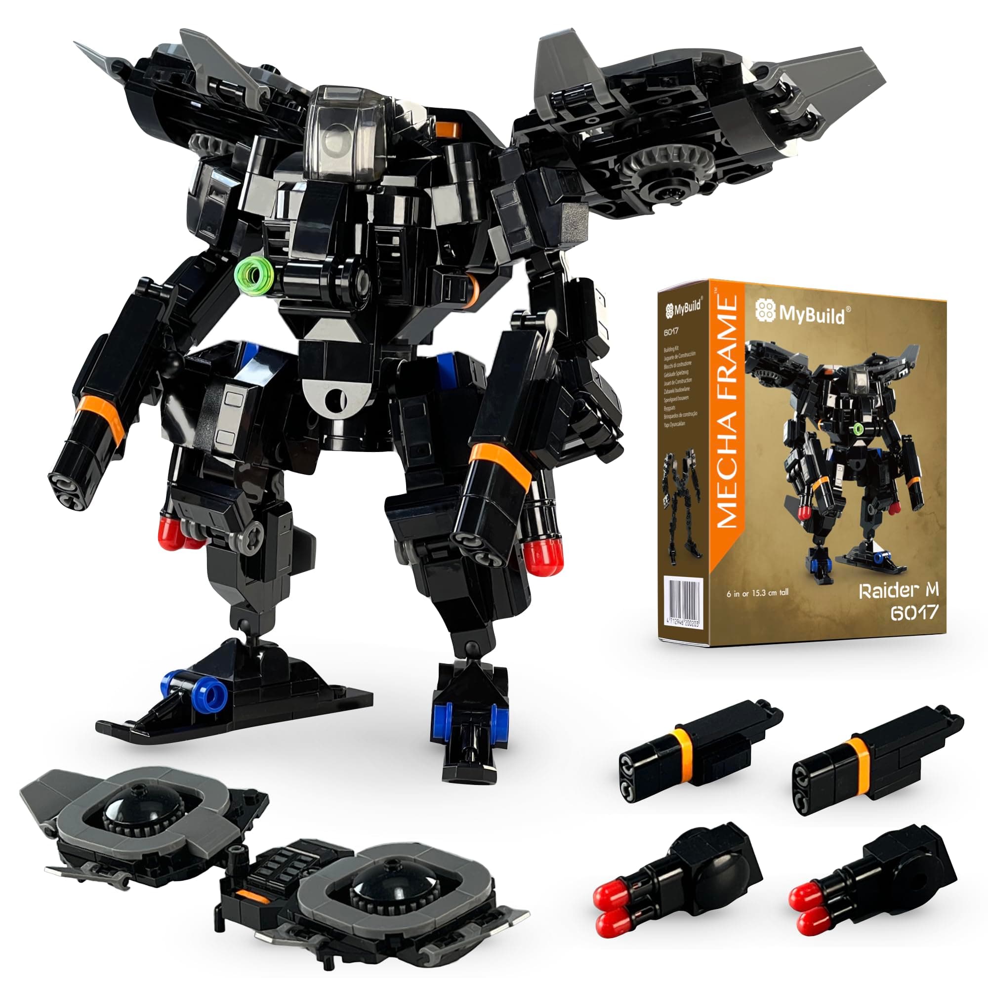 MyBuild Mecha Frame Raider M 6017 - Flying Mech Military Exploration Armed Forces Building Brick Kit