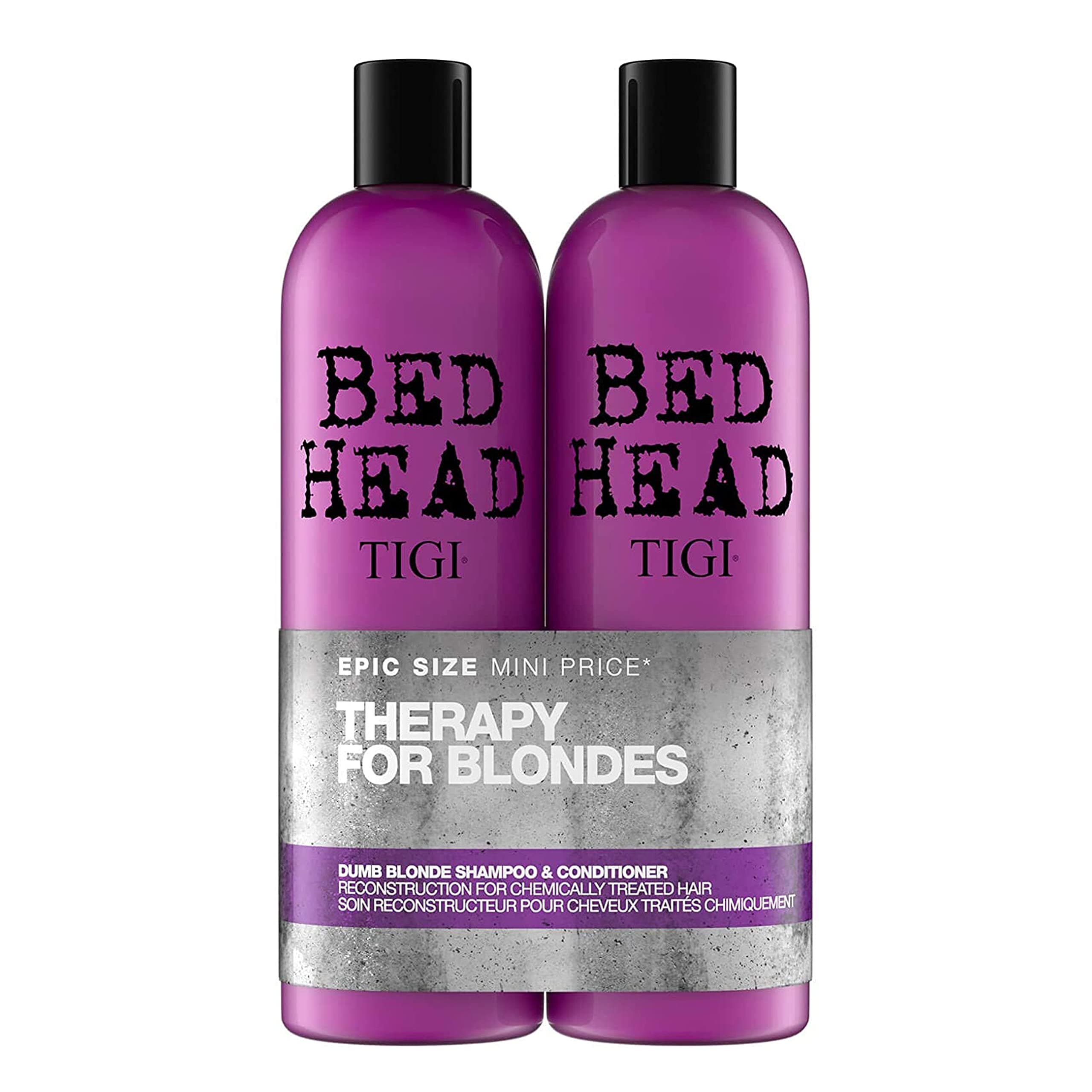 TIGI Bed Head Dumb Blonde Shampoo and Reconstructor Conditioner Duo - 25.36oz each