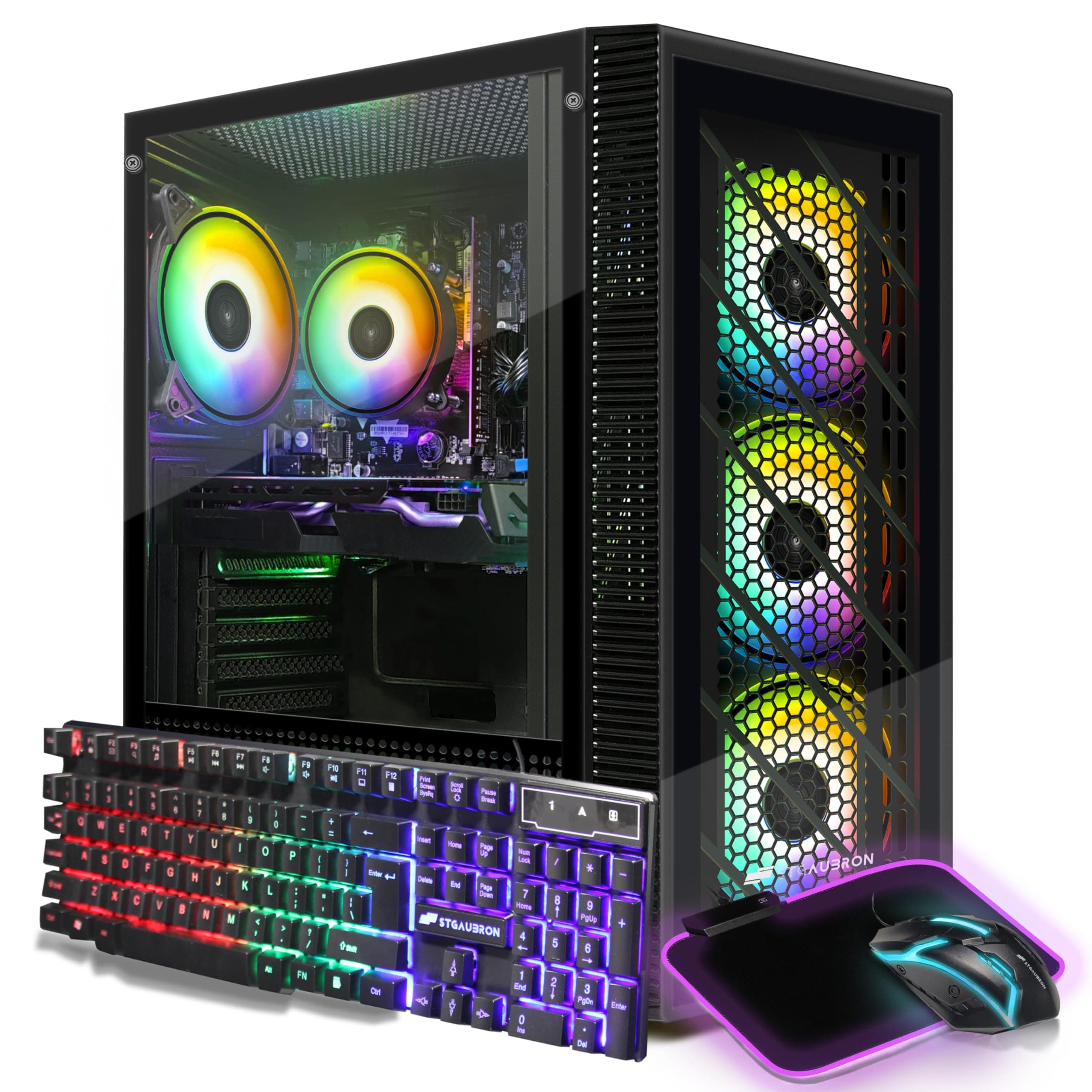 STGAubron Gaming PC Computer Desktop, Radeon RX 590 8G, Intel Core i7 up to 3...