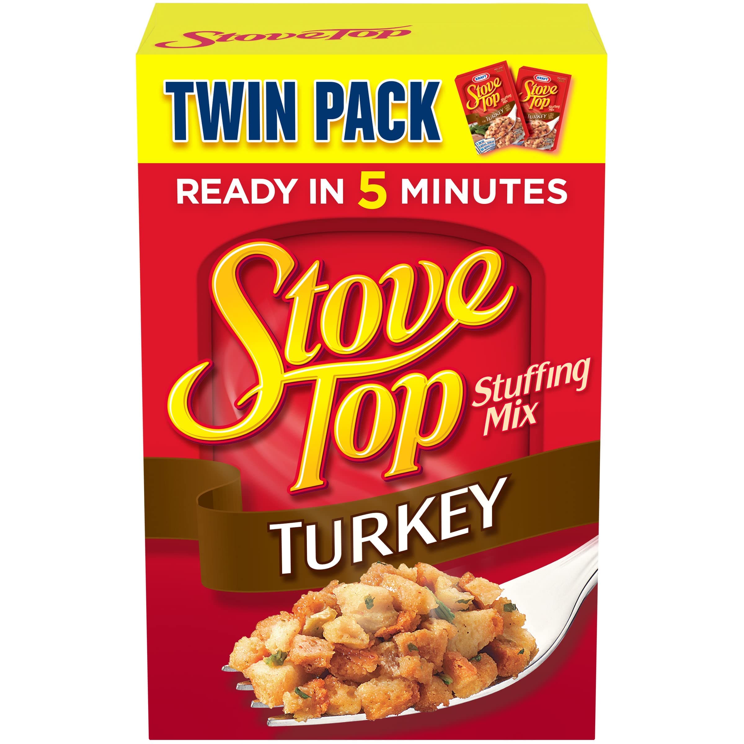 Kraft Stove TOP Stuffing Mix Turkey 340g Box (Twin Pack)
