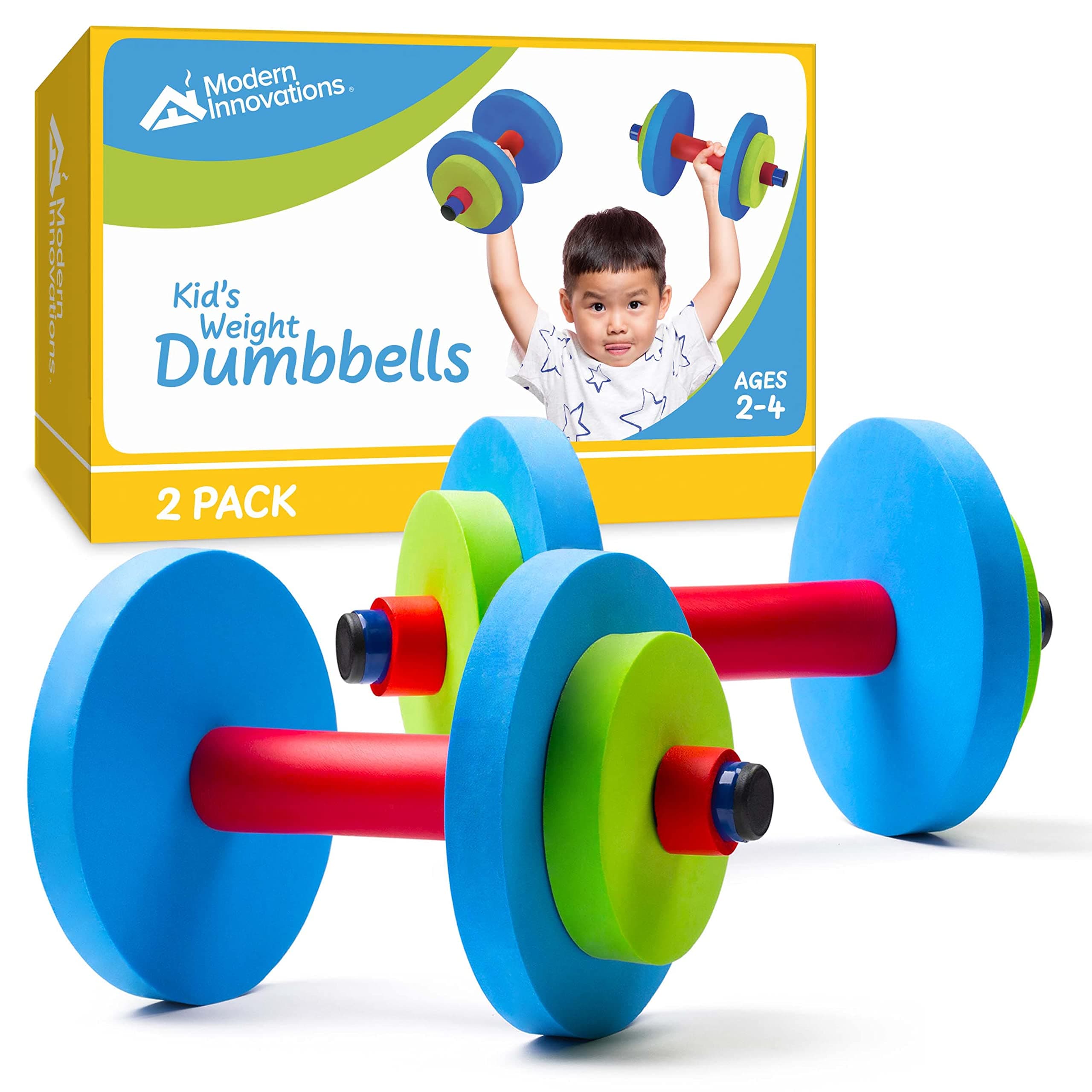 Modern Innovations Kids Weight Set Toy, Baby Workout Weights, Fun Fitness and Exercise Equipment for Toddlers
