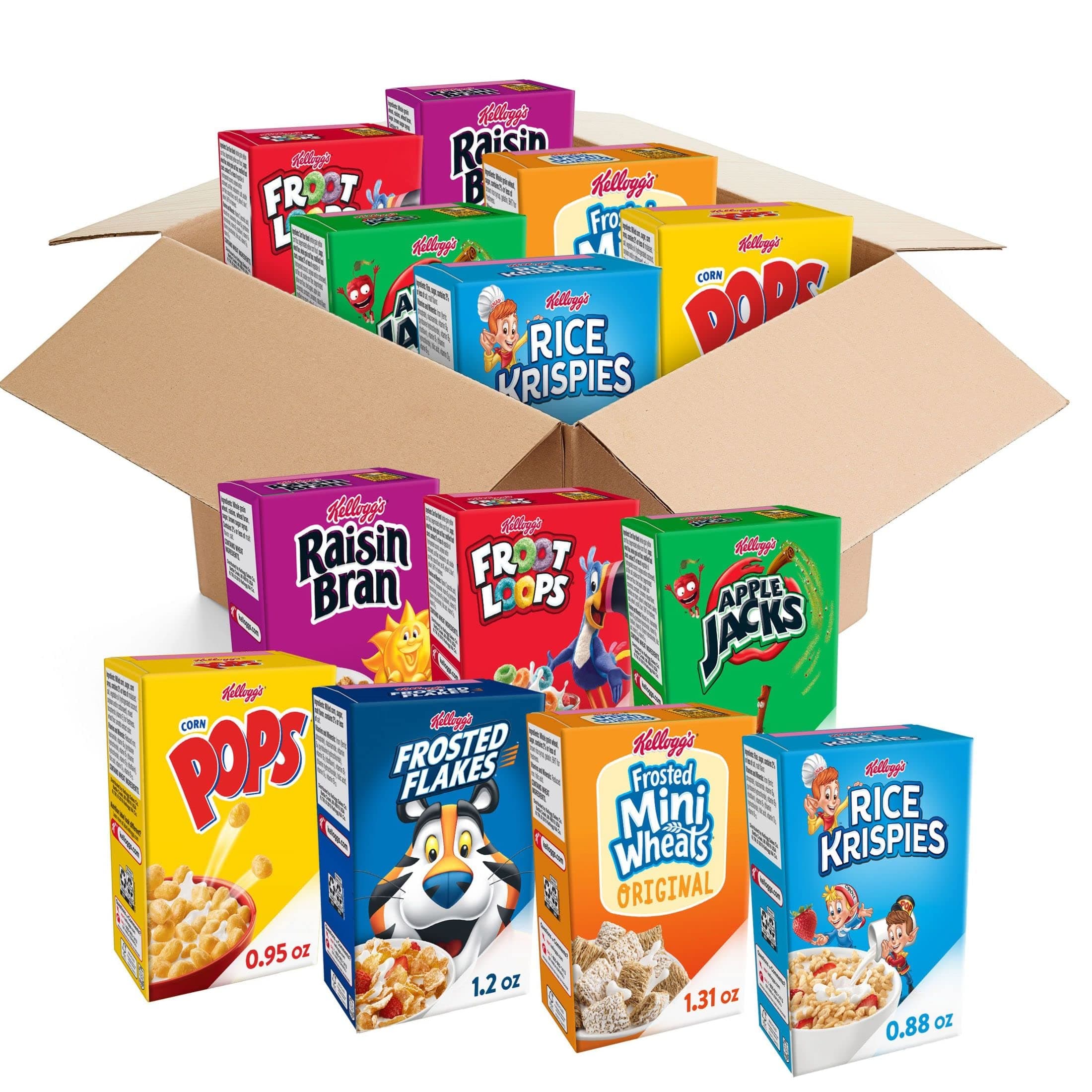 Kellogg's Breakfast Cereal Variety Pack Assortment Varies, Single Serve (48 Boxes)