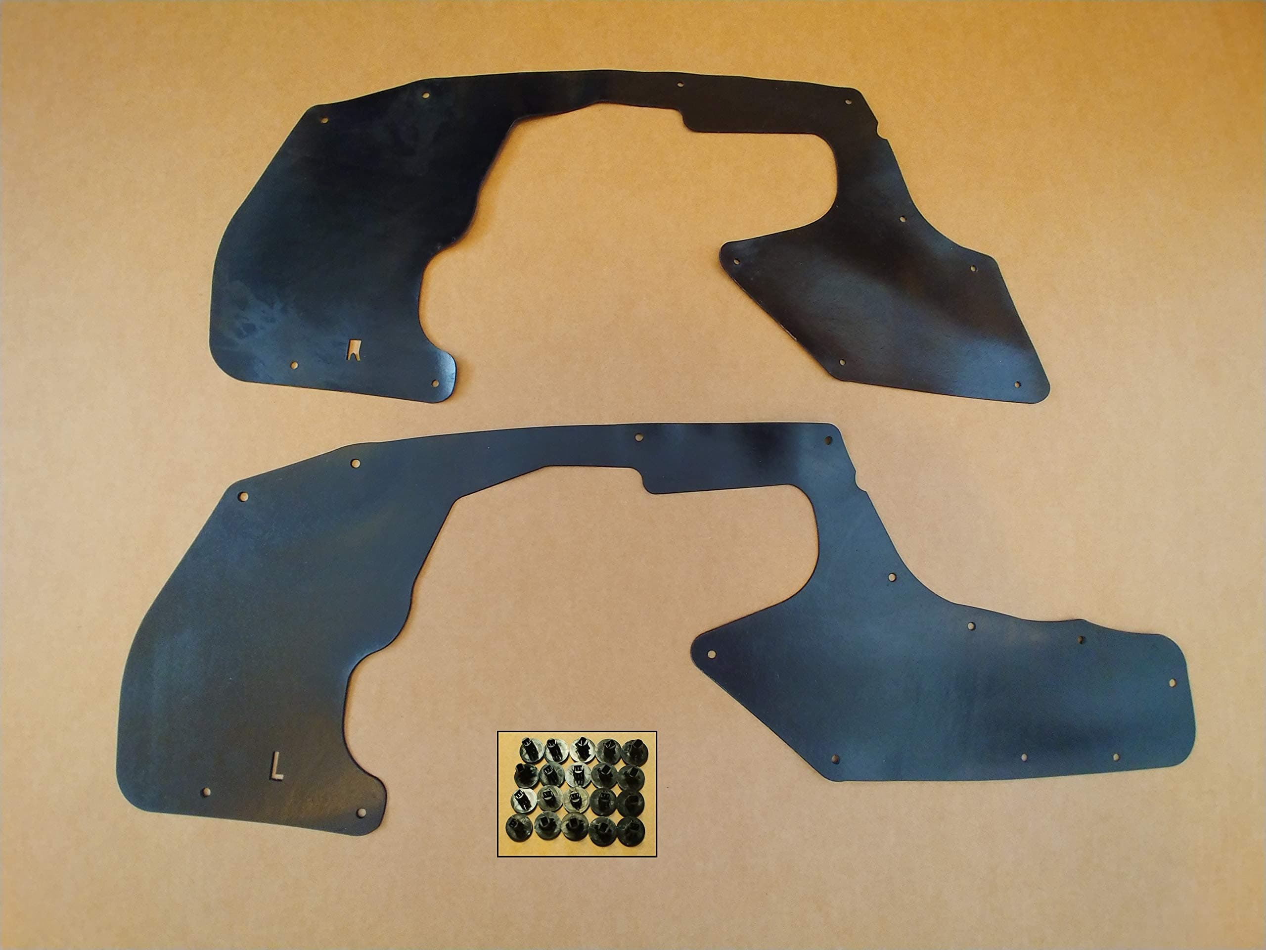 Set of Splash Shields with Clips for Toyota Tacoma 1995-2004 All Models (Fender Liners, Aprons, Guards, Skirts, Seals)