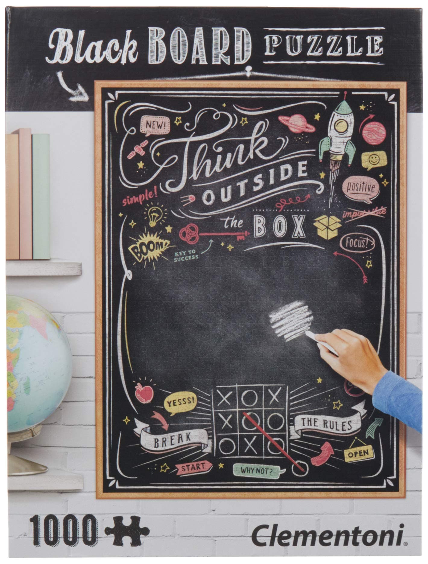 Clementoni - 39468 - Blackboard Puzzle for adults - Think outside the box - 1000 Pieces