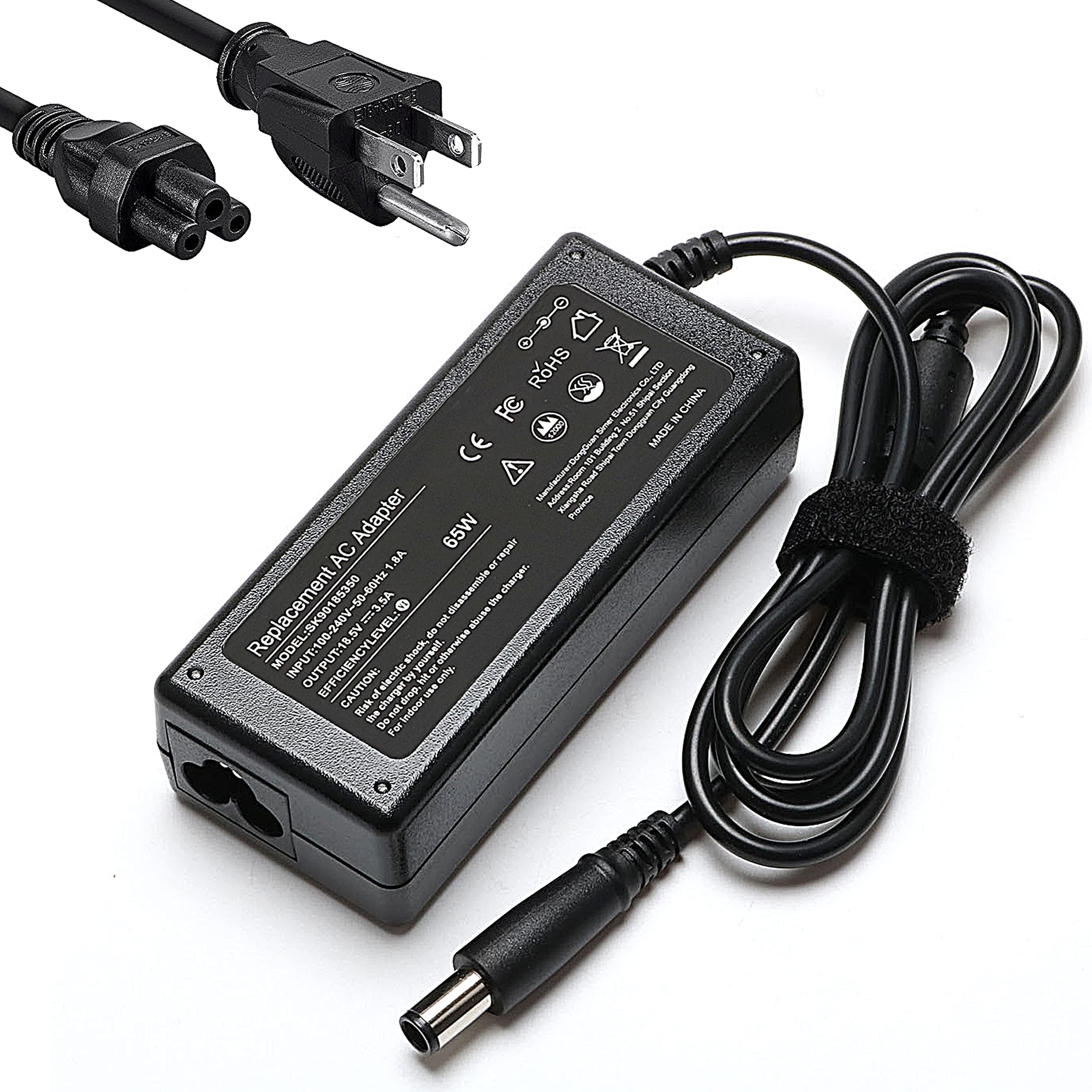 Wireless Game Controller Compatible with PS4/Pro/Slim/PC with Upgraded Joystick Enhanced Dual Vibration/18.5V 3.5A 65W AC Adapter Laptop Charger for HP Elitebook (Black)