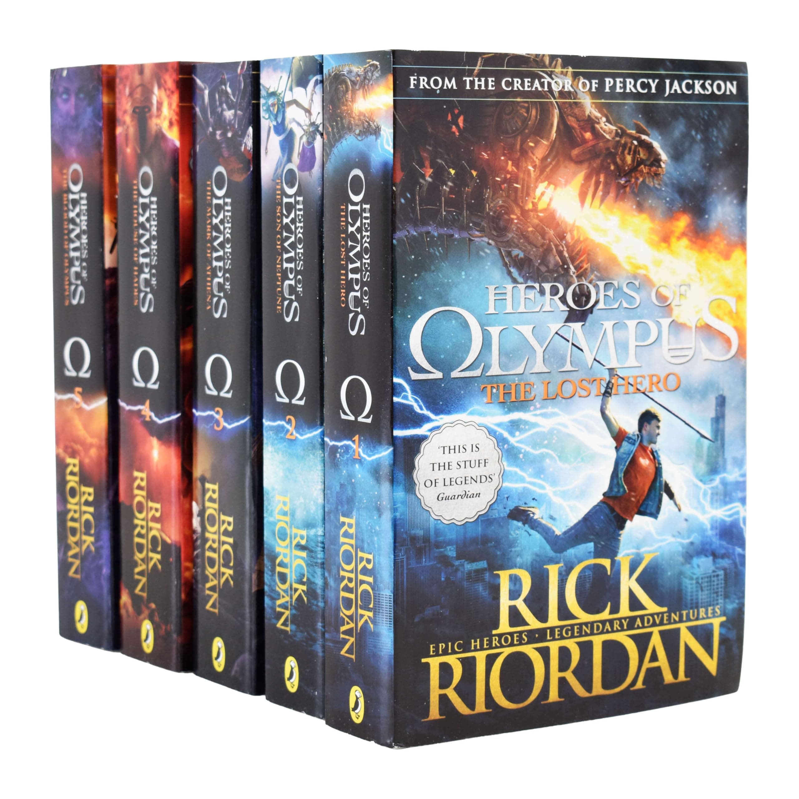 Heroes of Olympus Complete Collection 5 Books Set -The Lost Hero/The Son of Neptune/The Mark of Athena/The Blood of Olympus by Rick Riordan (2015-06-07)