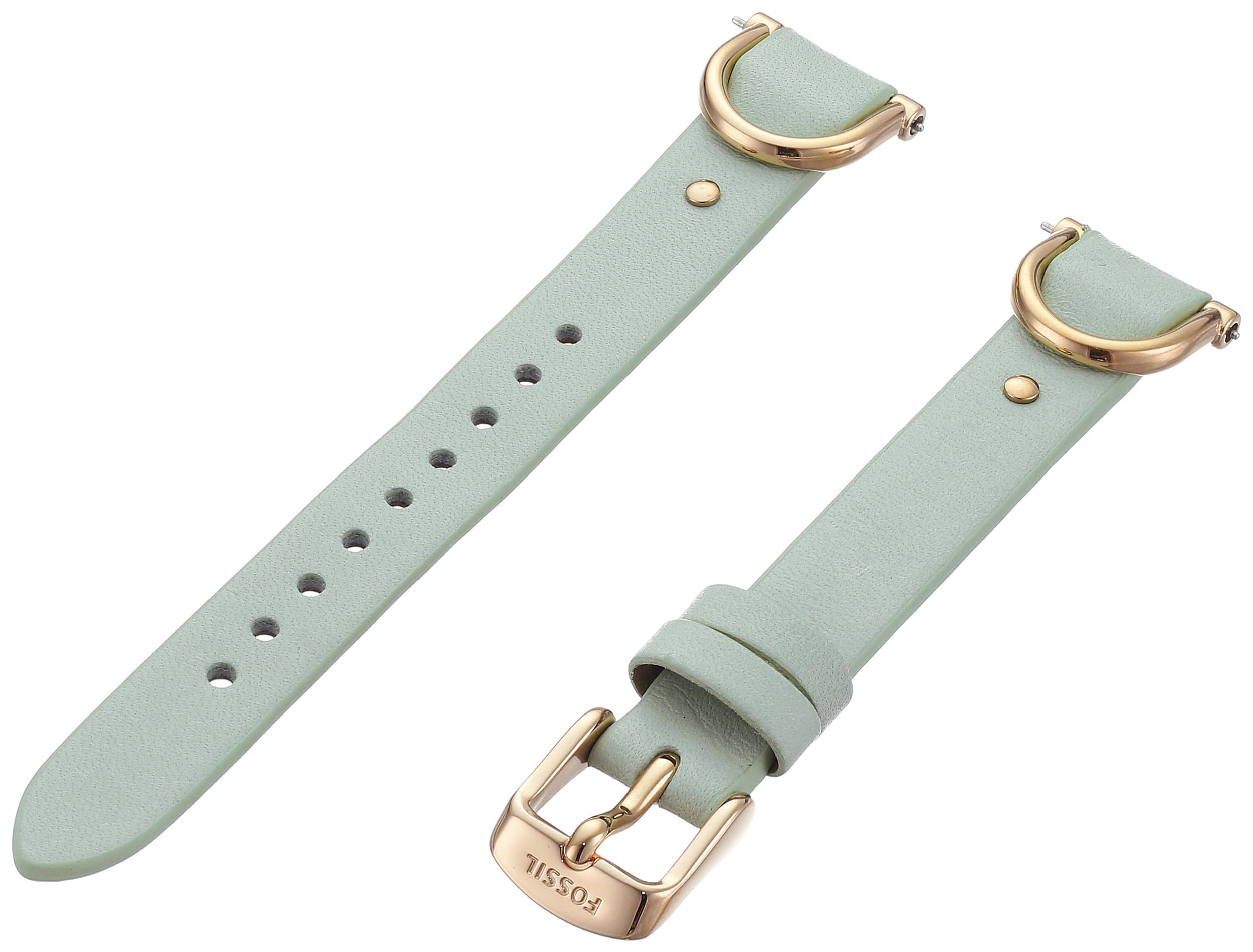Fossil S181262 18mm Leather Calfskin Green Watch Strap