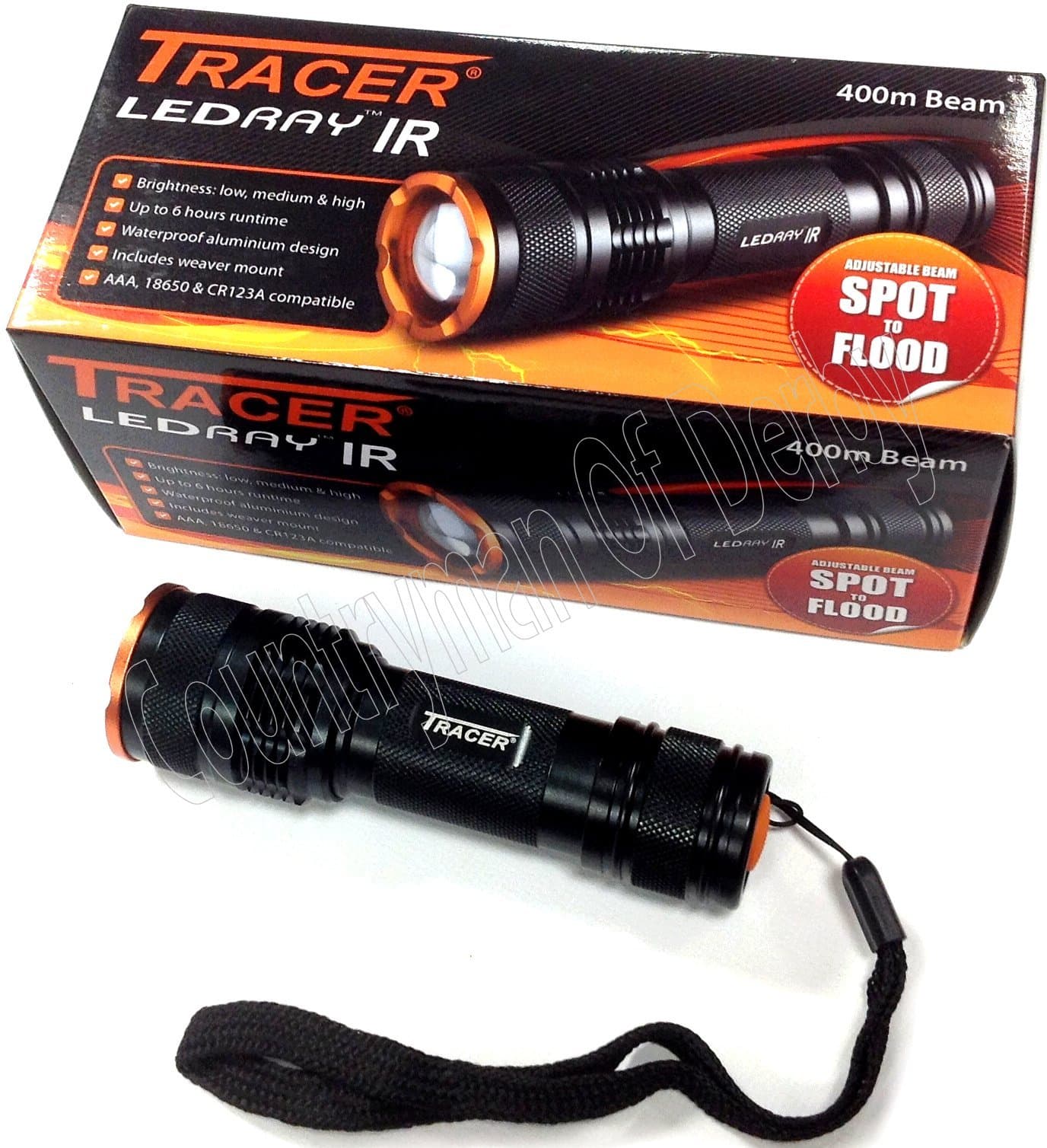 Tracer Ledray IR Infrared Illuminator Add On Torch Night Vision 400m