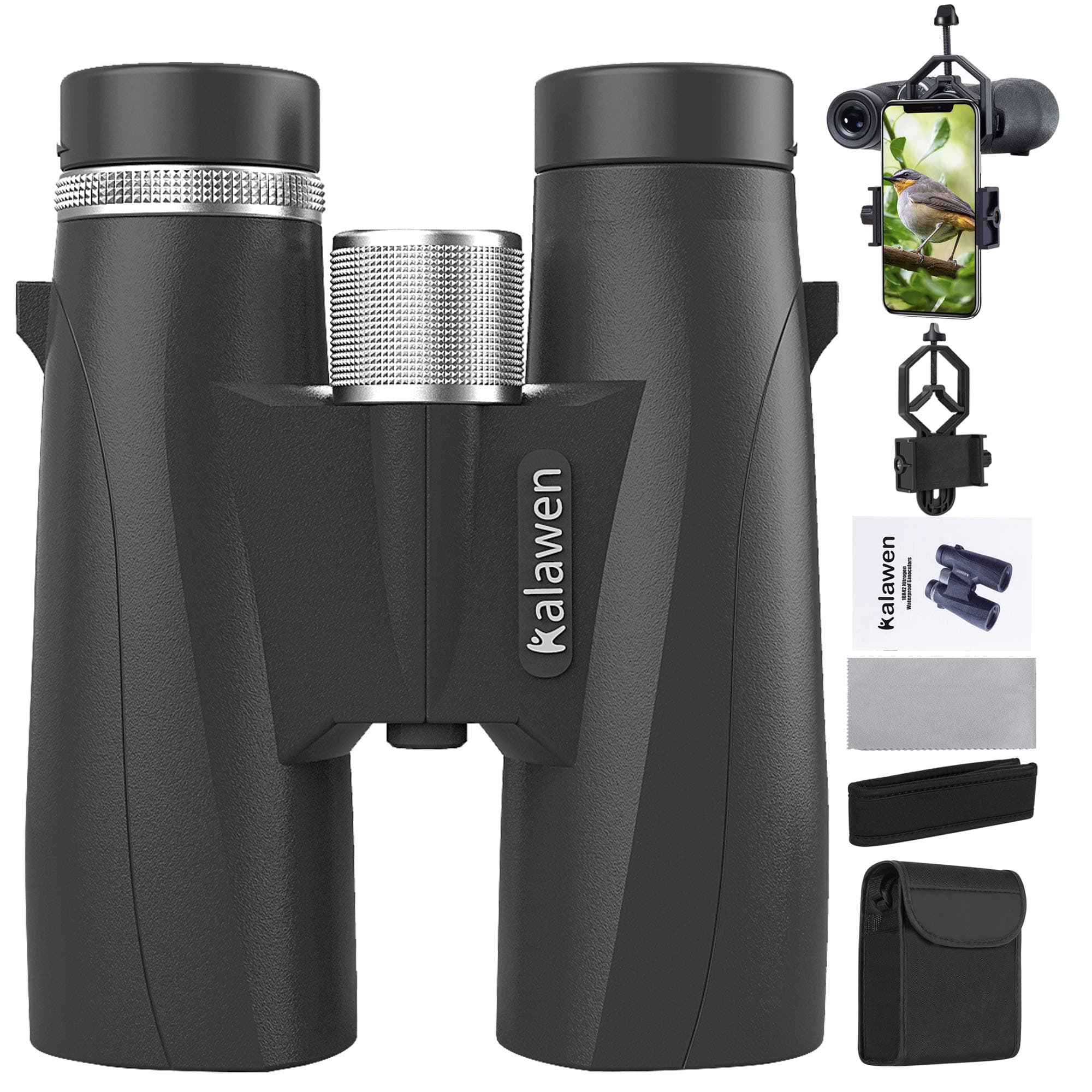 10x42 Binoculars for Adults, Binoculars for Bird Watching with Upgraded Phone Adapter, Waterproof Binoculars for Hunting Travel