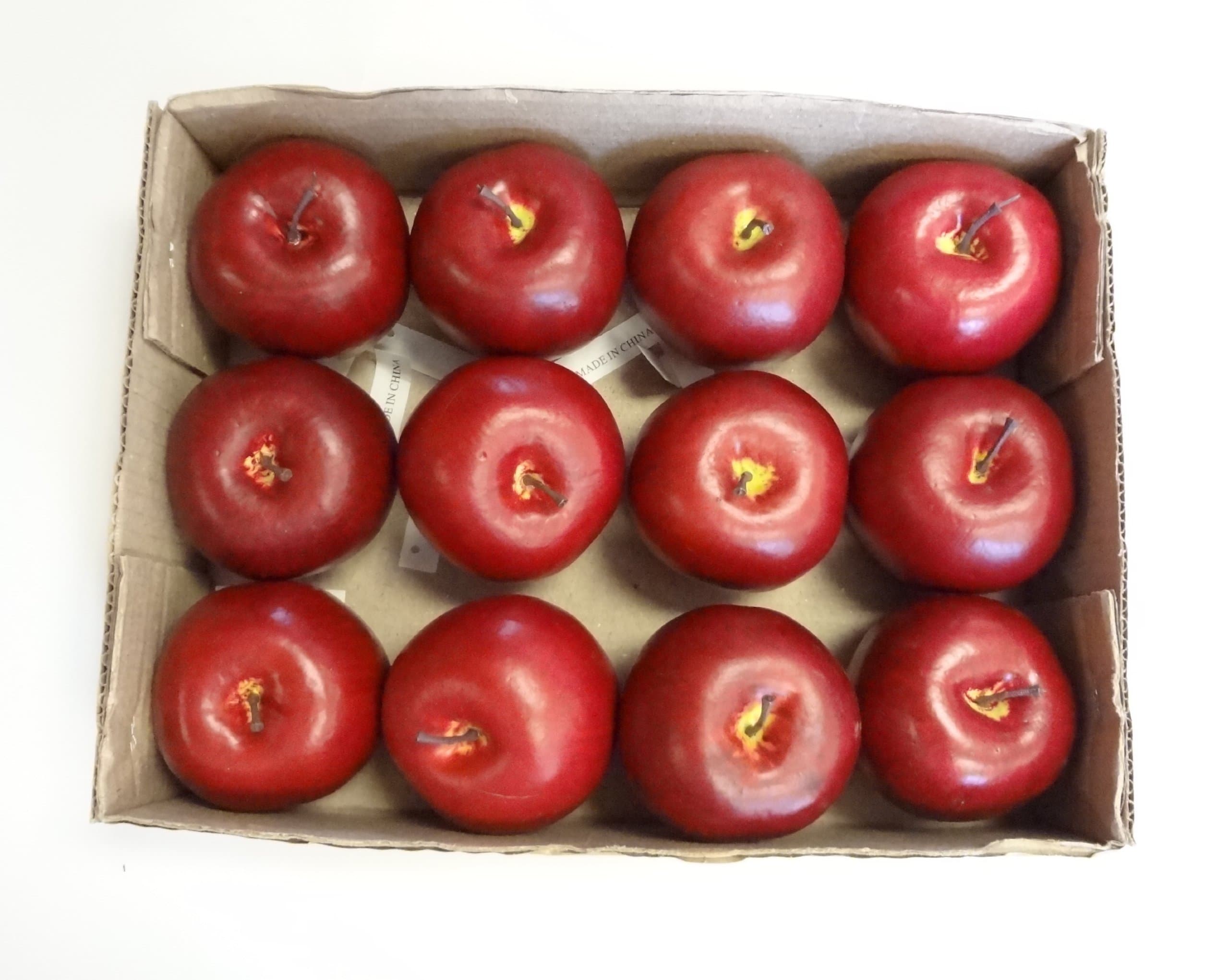 12 Piece Artificial Red Apples - 90mm