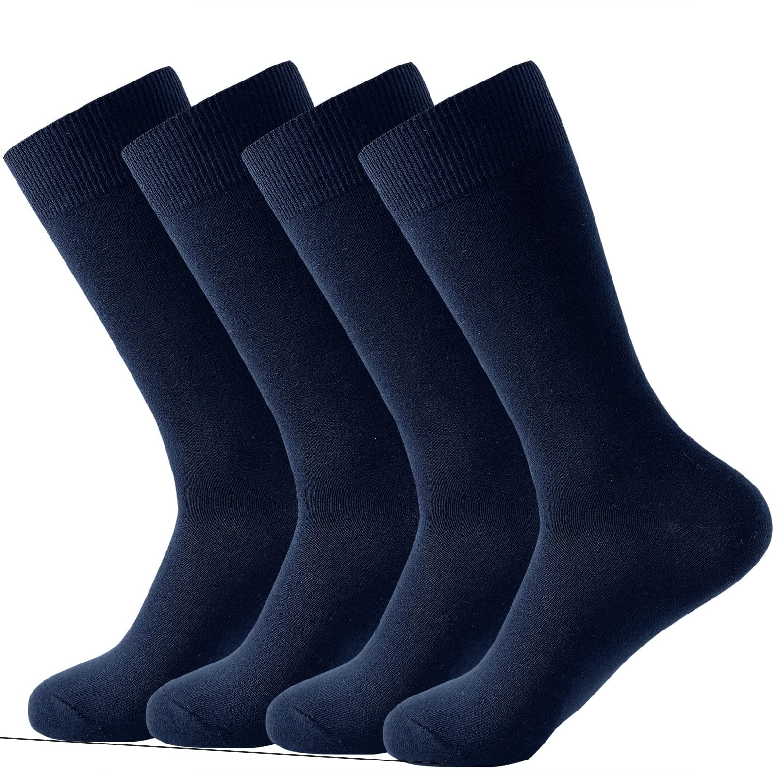 JORMATT Men's Dress Socks Cotton Thin Lightweight Crew Socks Soft Breathable Socks 4/8 Pairs