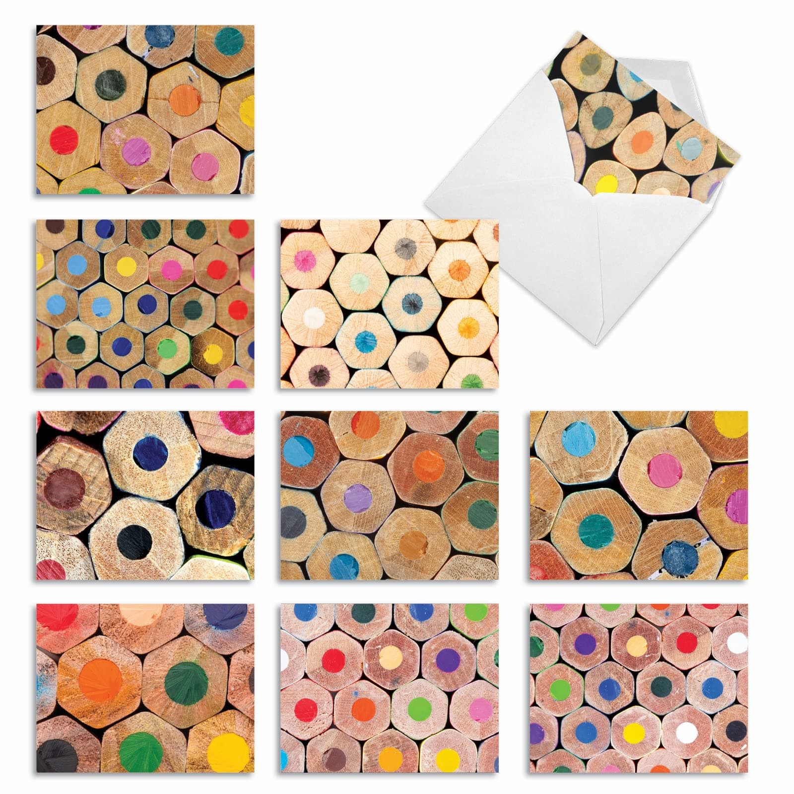 The Best Card Company - 10 Fun Cards for All Occasions for Men and Women (4 x 5.12 Inch) - Boxed Assorted Notecard Set, Blank Inside - Pencil Me In M2001