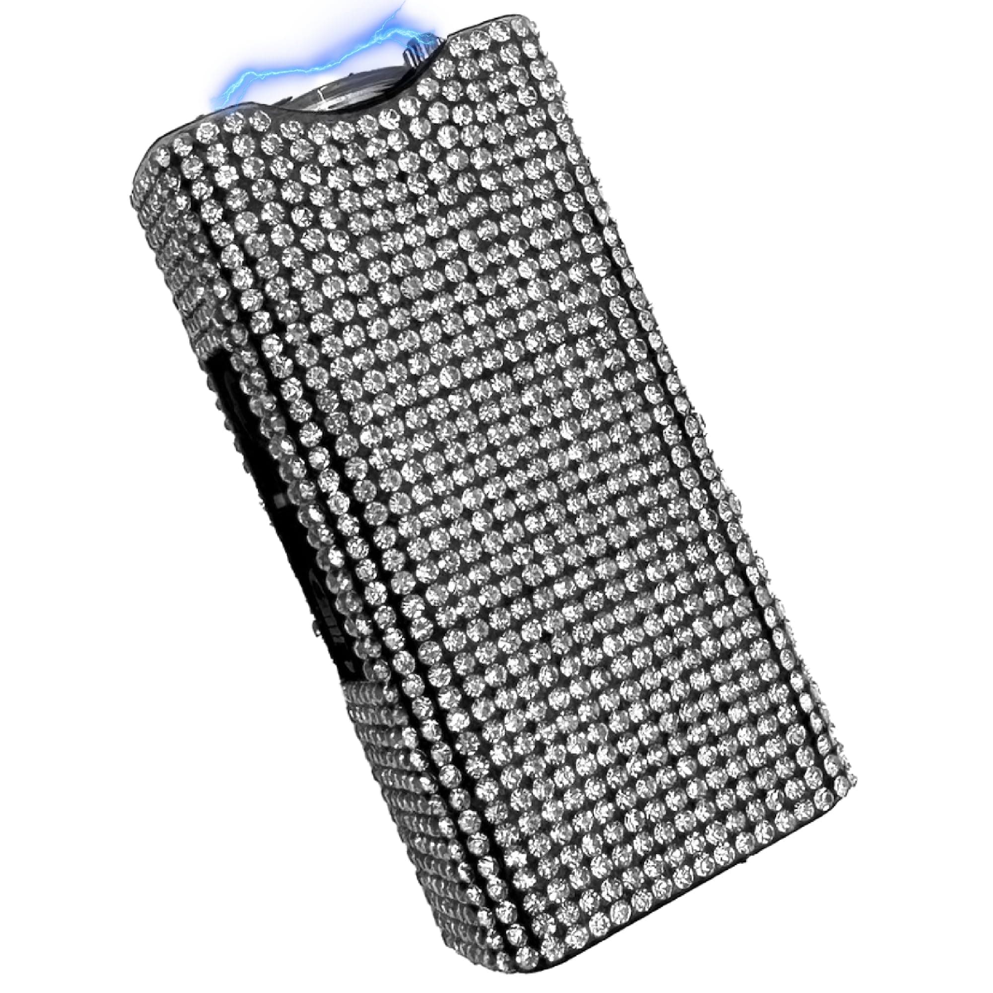 Streetwise Rhinestun Keychain Stun Gun – Compact Rechargeable Stun Gun Flashlight with Rhinestone Grip, Holster and Keyring for Women’s Self Protection